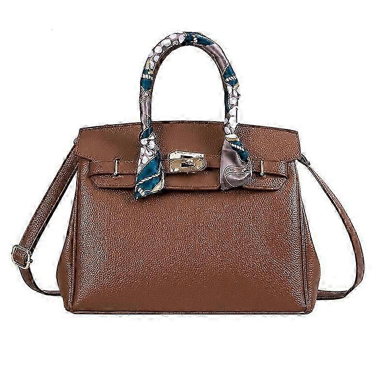 Borsa con stampa litchi, borsa a tracolla diagonale platino, 2024