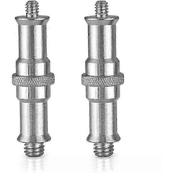 Package 1/4\" to 3/8\" Threaded Screw Adapter Metal Converter for Camera, for Studio Light Stand