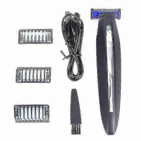 Men's Rechargeable Smart Razor with Precision Trimmer for Grooming