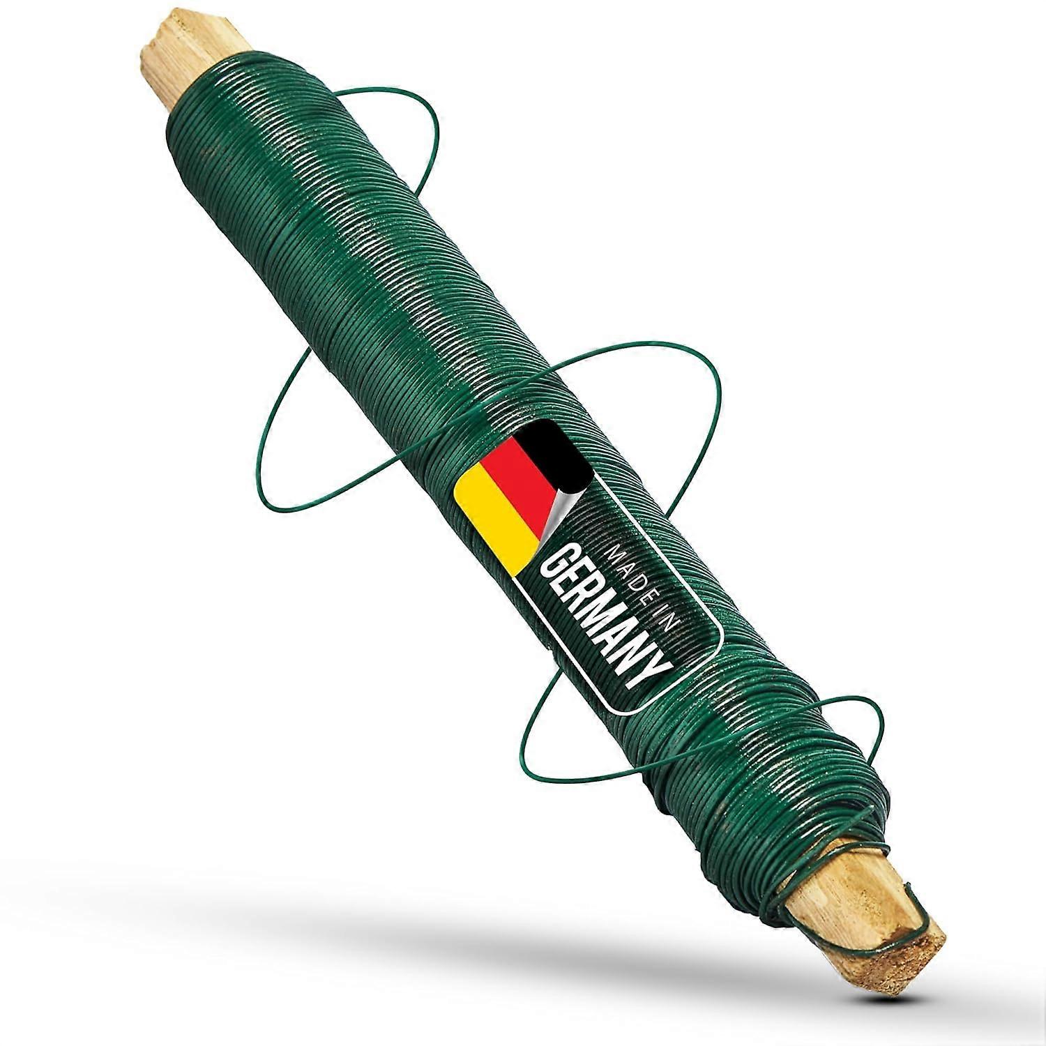 Wickeldraht I grün I 0,65 mm I Drahtrolle I Basteldraht Gartendraht Blumenbindedraht Bindedraht Biegedraht Pflanzendraht rostfrei Dekoband