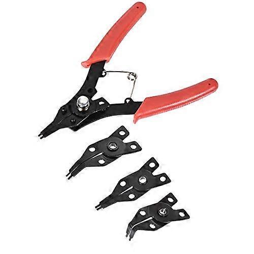 Circlip Pliers Set, 6Inch, 4In1 MultiAngle Retaining Rings Pliers for Internal and External Circlips