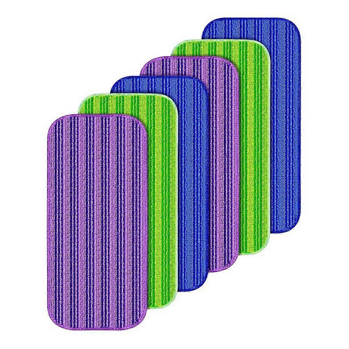 6Pack Reusable Mop Pads Compatible for Wet Jet Mop,Refill Pads Refills Mop Refill Pads Washable Wet