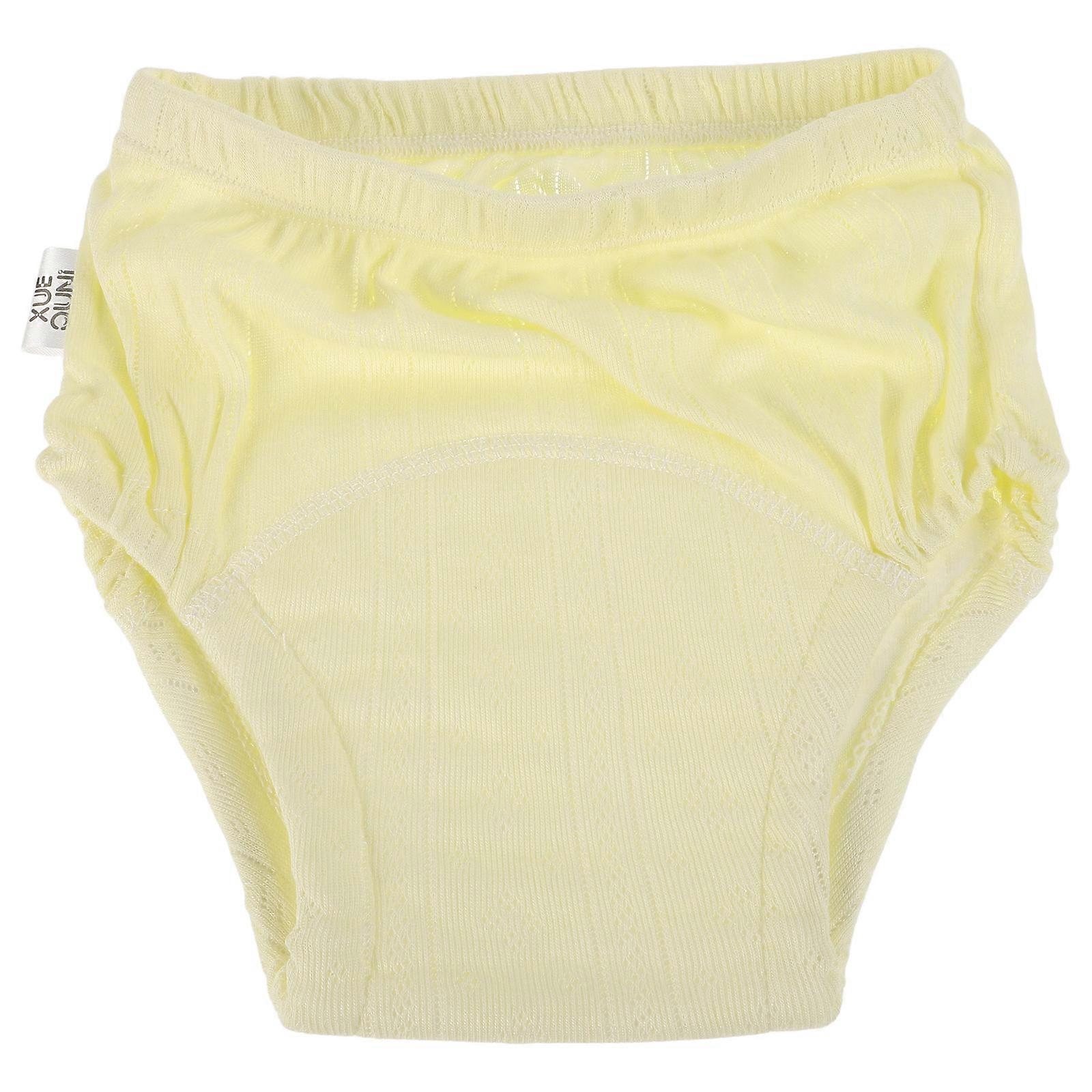 Breathable Cloth Diapers For Toddlers With Light Yellow Color Leakproof Design For Easy Toilet Training 3Pcs