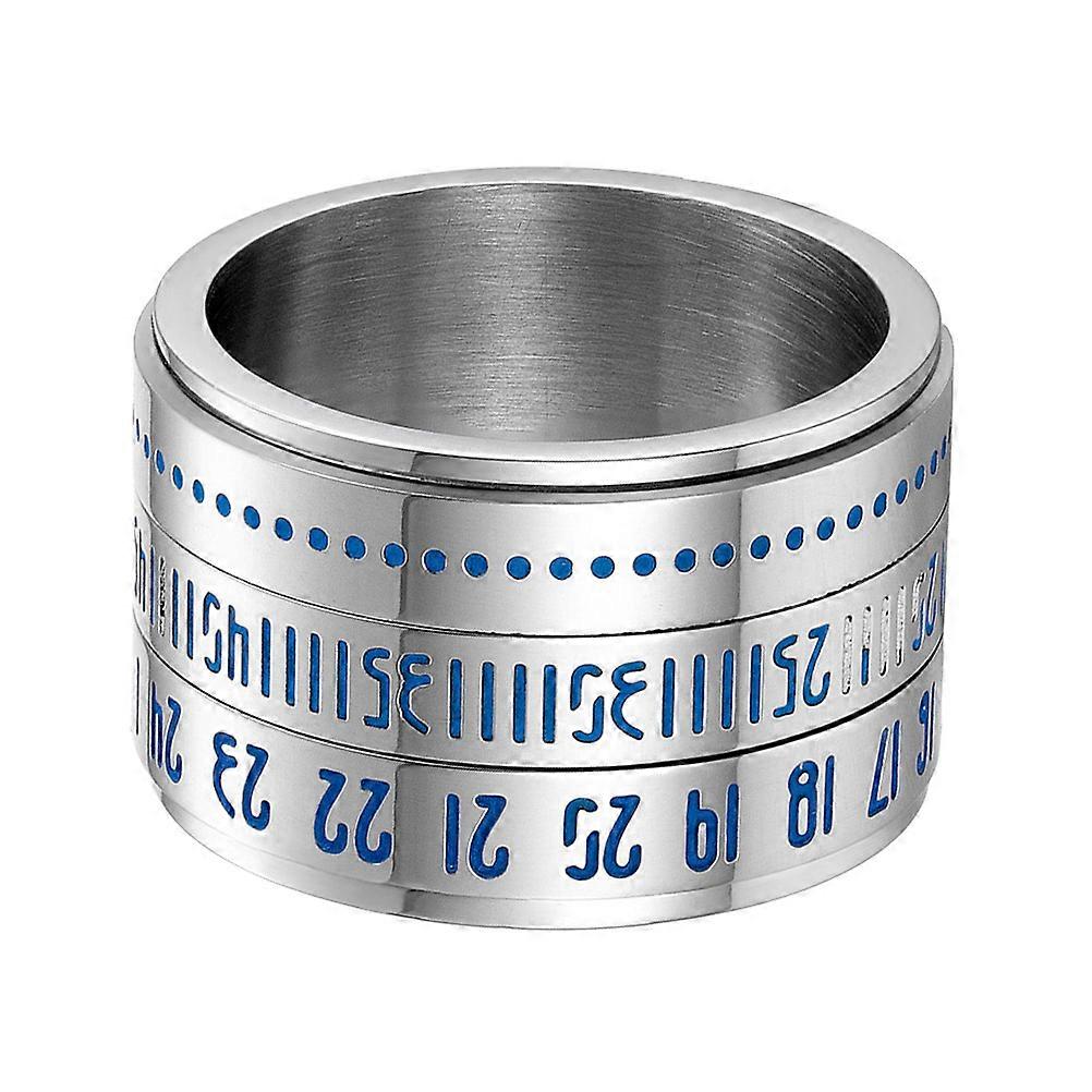 Night Glow Number Ring for Men Function with 1Pcs Titanium Steel Finger Ring