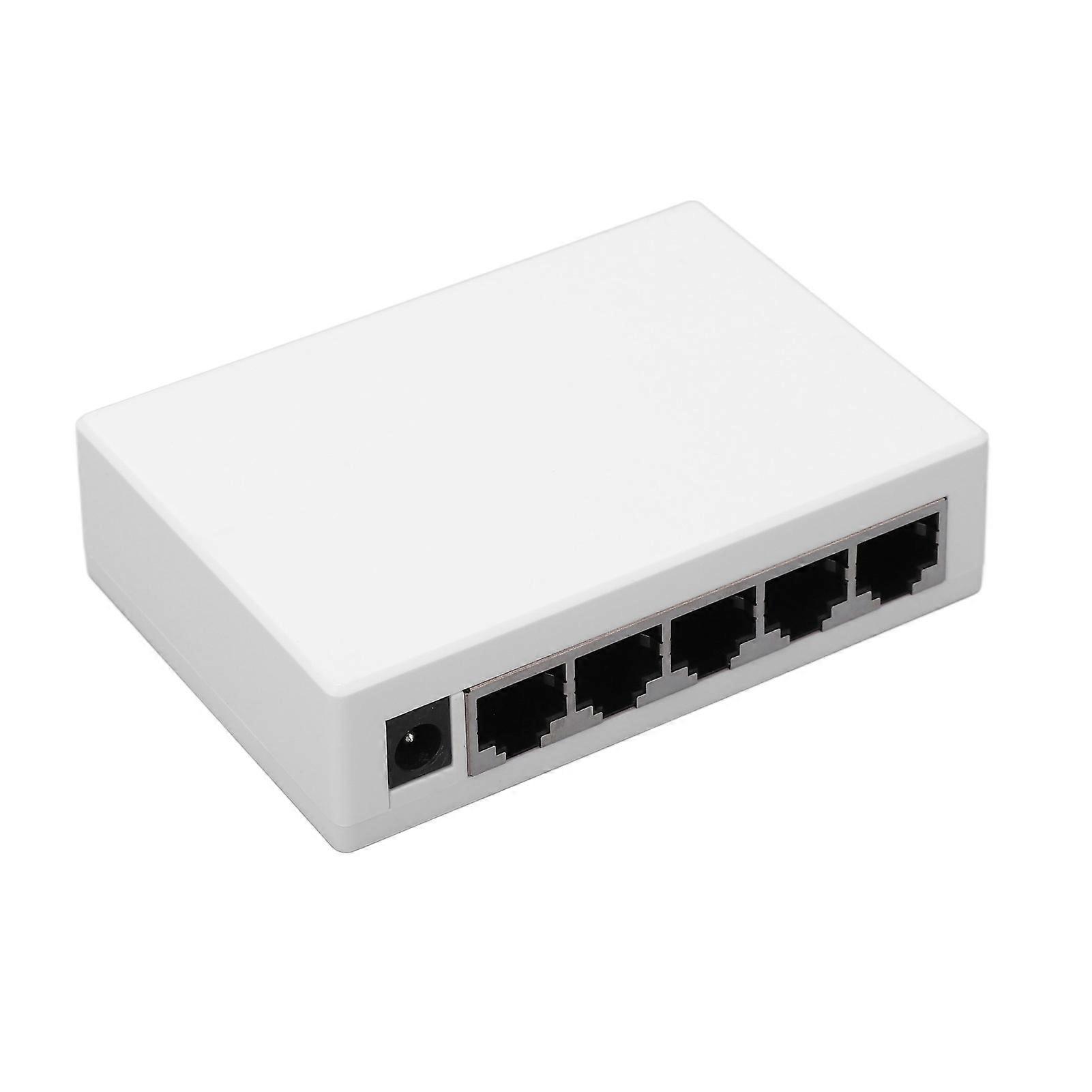 5 Port Ethernet Network Switch Plug and Play Stable Fast Quiet Ethernet Network Switch  100‑240V