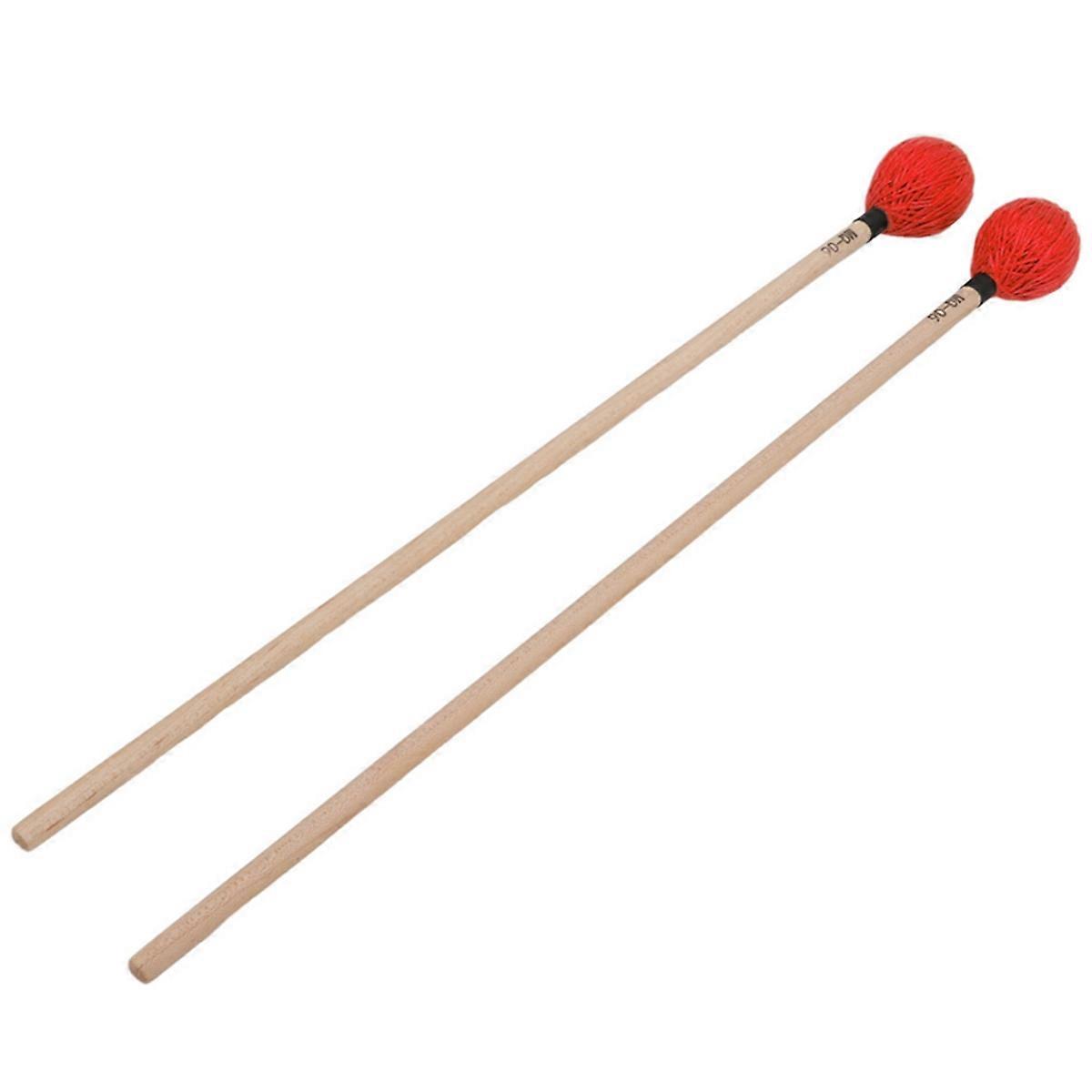2PCS Marimba Mallets with Yarn Head & Maple Handle Keyboard Marimba Mallets for Percussion Enthusias