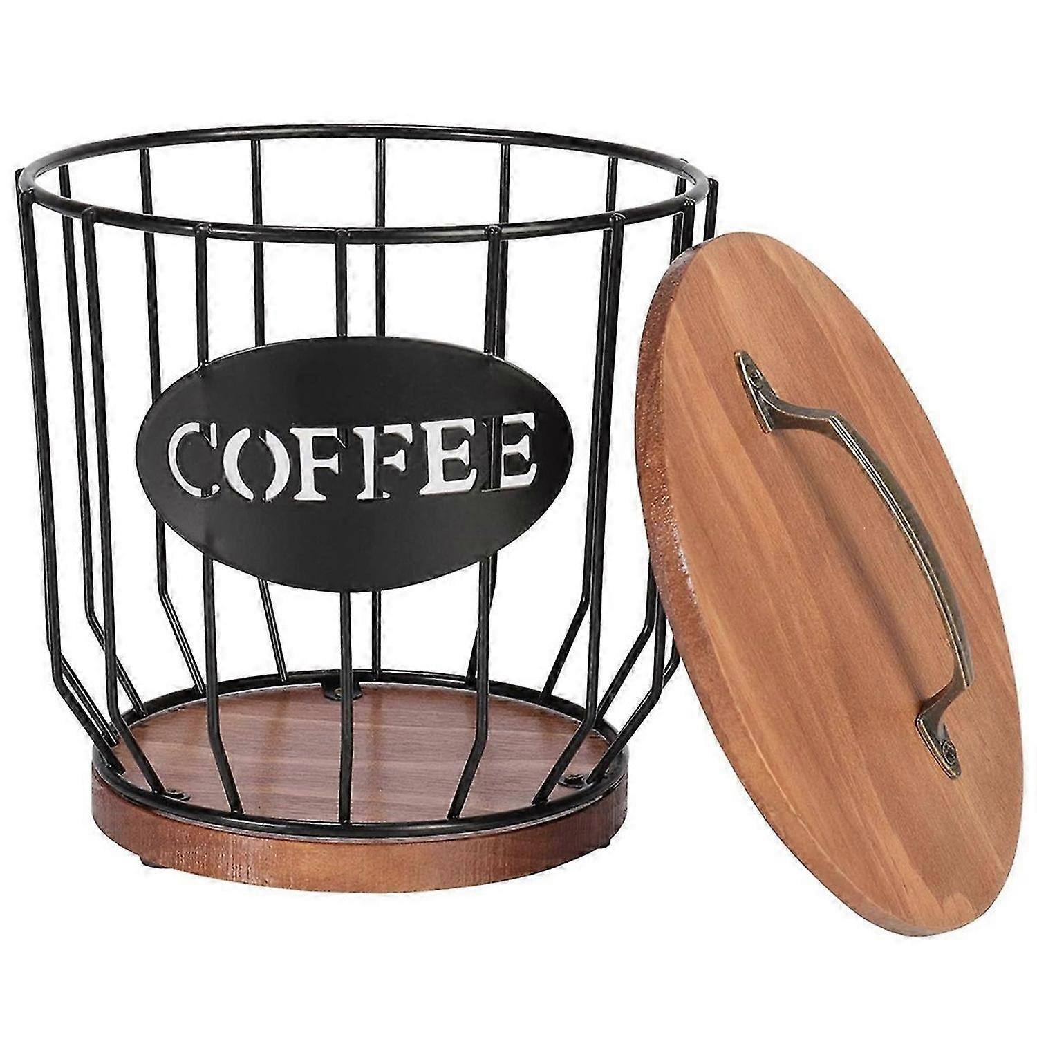 Coffee Filter Holder Storage with Lid,Black