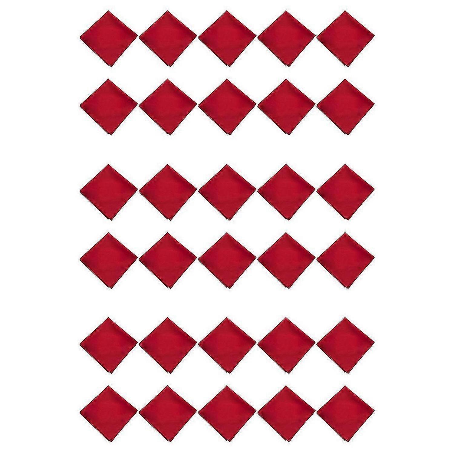 10Pcs 48X48cm Polyester Cloth Napkins for Restaurant, Big Red