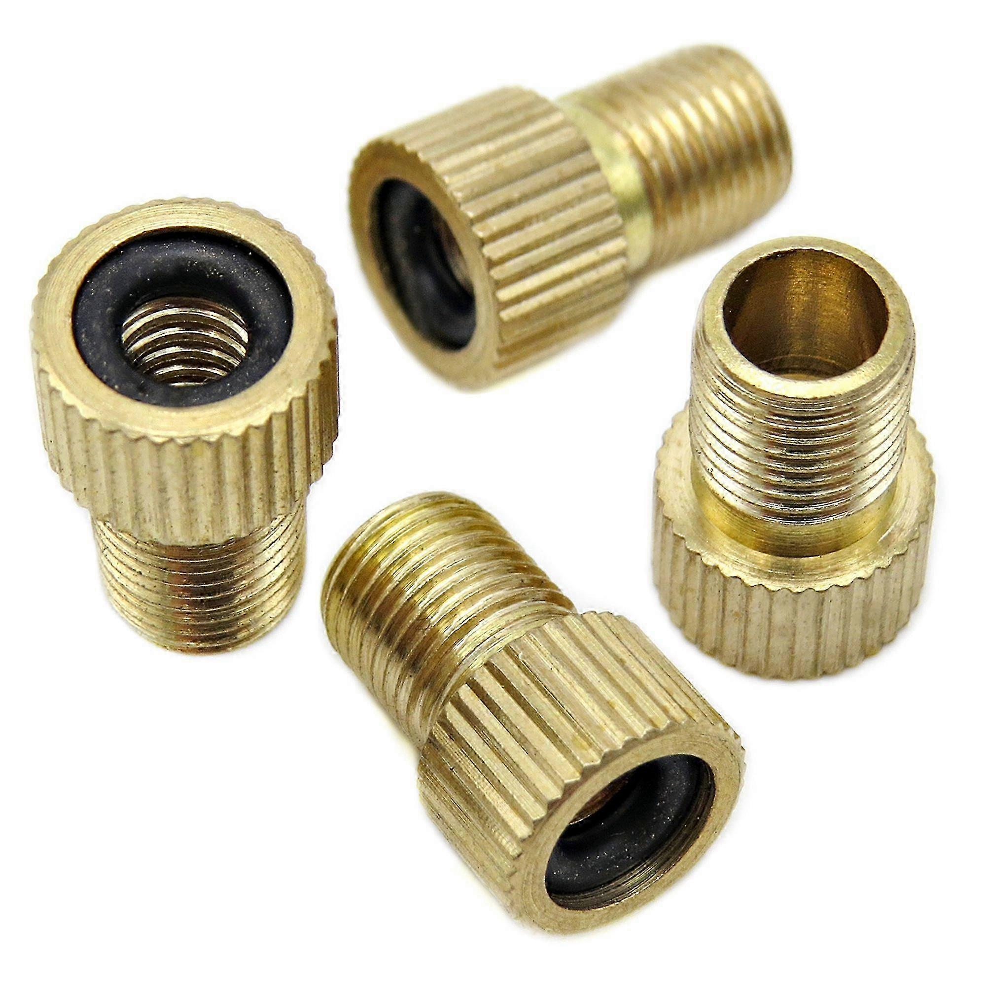 4 Pack Brass Presta Valve Adapter for Inflating Tire Using Standard Pump 2025