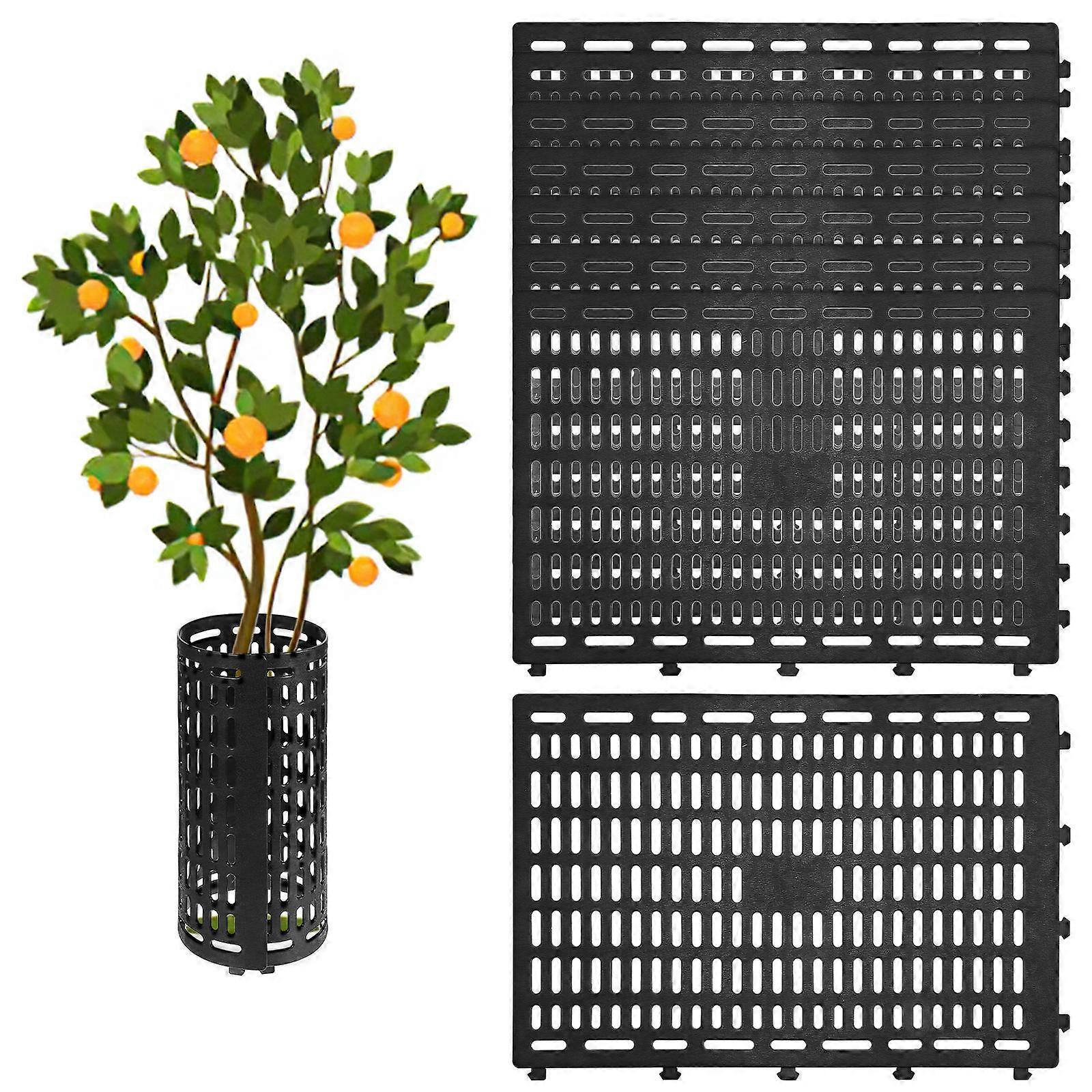 Tree Guards for Saplings Plastic Tree Trunk Protective Fence 16Pcs