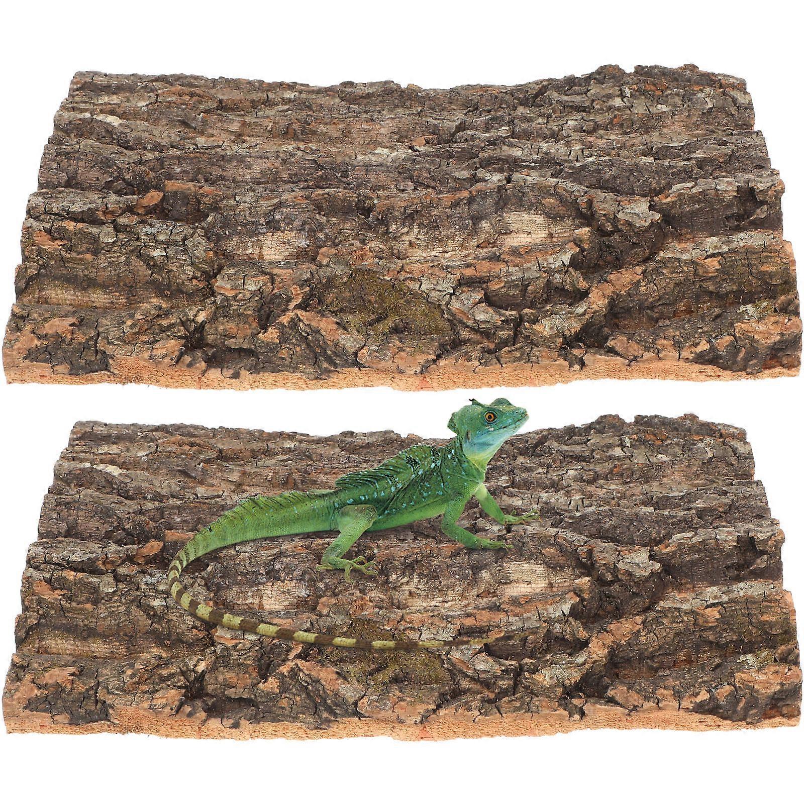 Reptile Bark Platforms Tree Bark Decor for Climbing 12Pcs Set