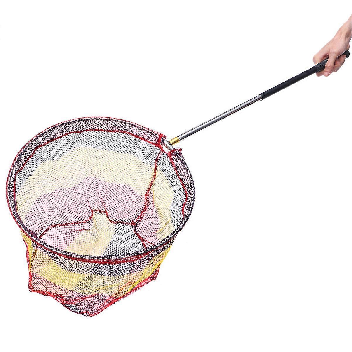 Colorful Fishing Net Lightweight Stretchable Fishing Net Pole Black