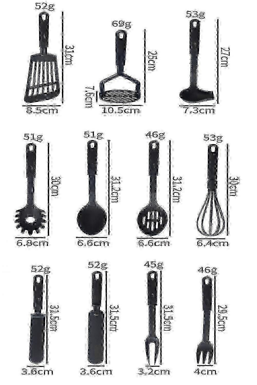 Basic Nylon Meat Fork, 12", Black Edition 0621