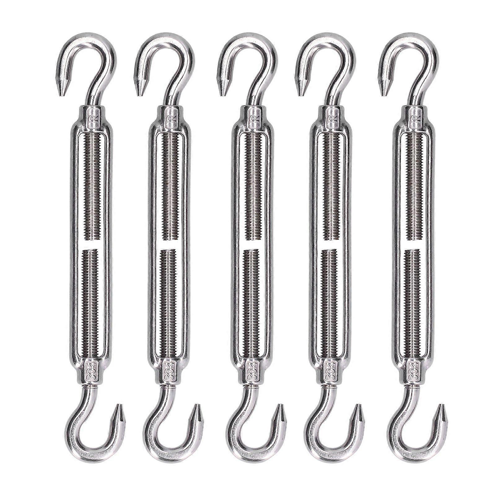 5 قطع مشبك هوك وهوك سلك حبل التوتر 304 الفولاذ المقاوم للصدأ الظل الشراع الأجهزةM10