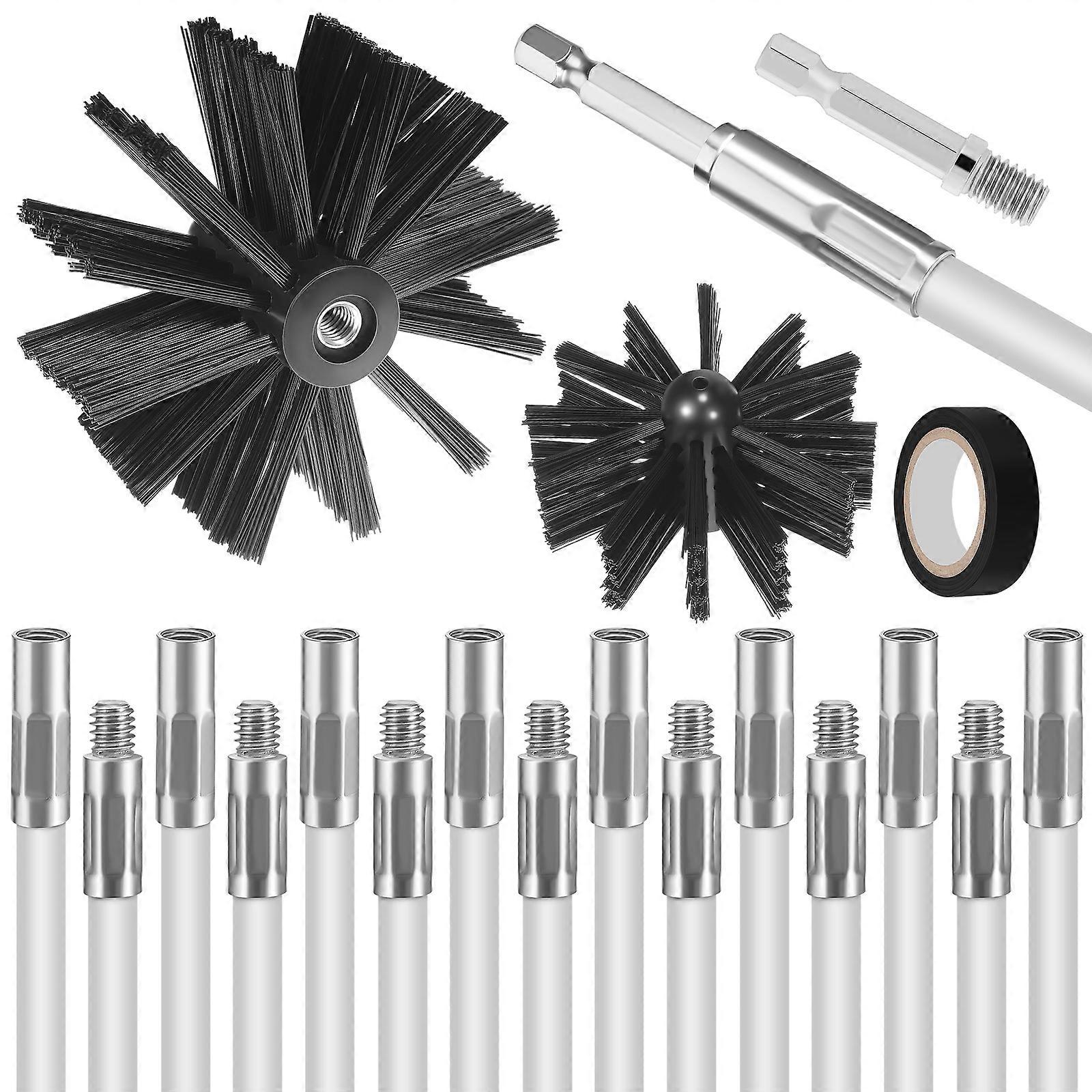 Chimney Cleaning Brush Set Sturdy Chimney Cleaning Tool Kit 1Set for Fireplace