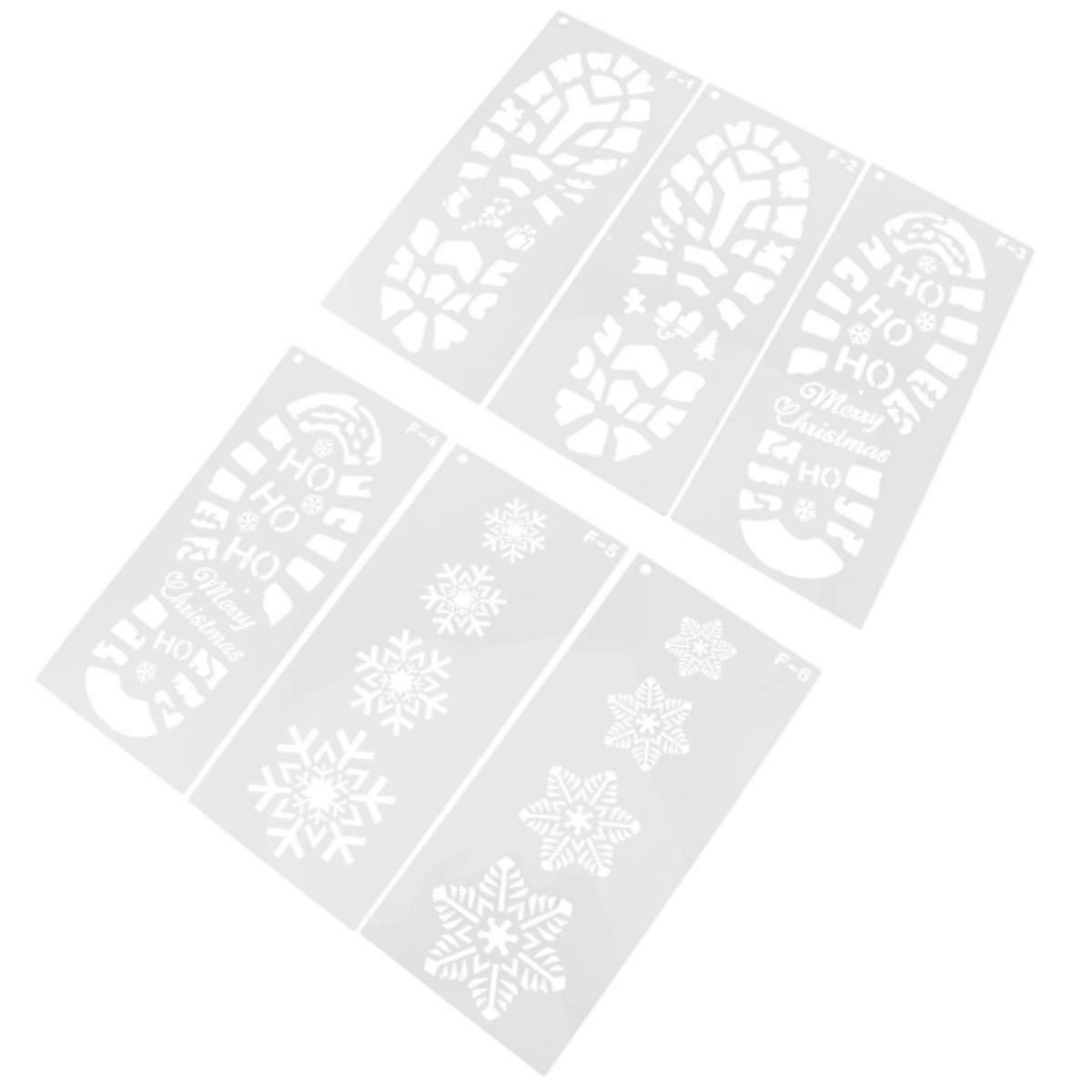 10Pcs Christmas Footprint Template Drawing Stencil for DIY Decoration