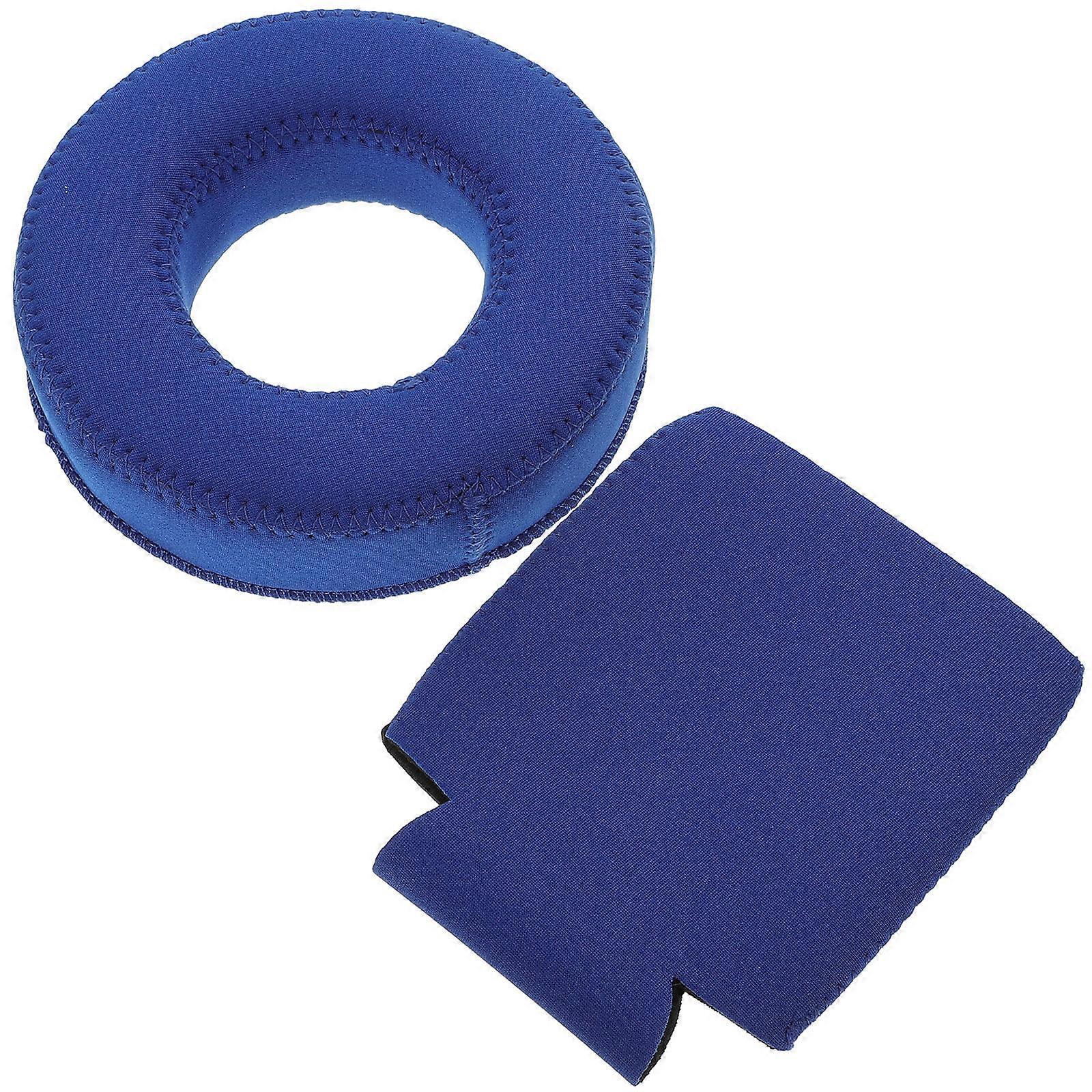 Pool Float Holder Neoprene Floating Coaster for Beach Lake Dark Blue 13.5x13.5cm Storage Cans Bottles 1Set