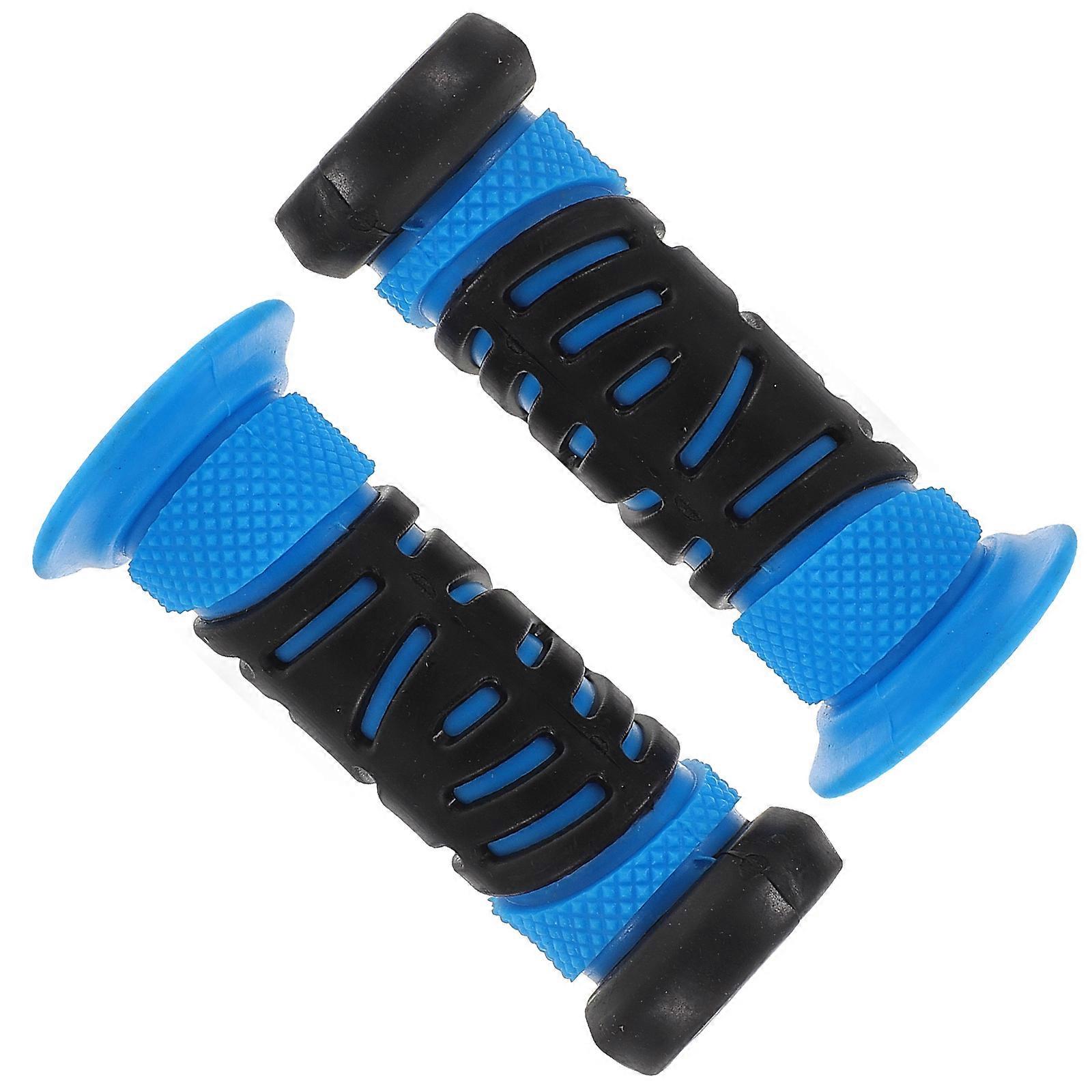 Non-Slip Bike Handlebar Grips for Children's Bicycles Balance Bikes and Scooters Crafted from Rubber -Blue 1Pair