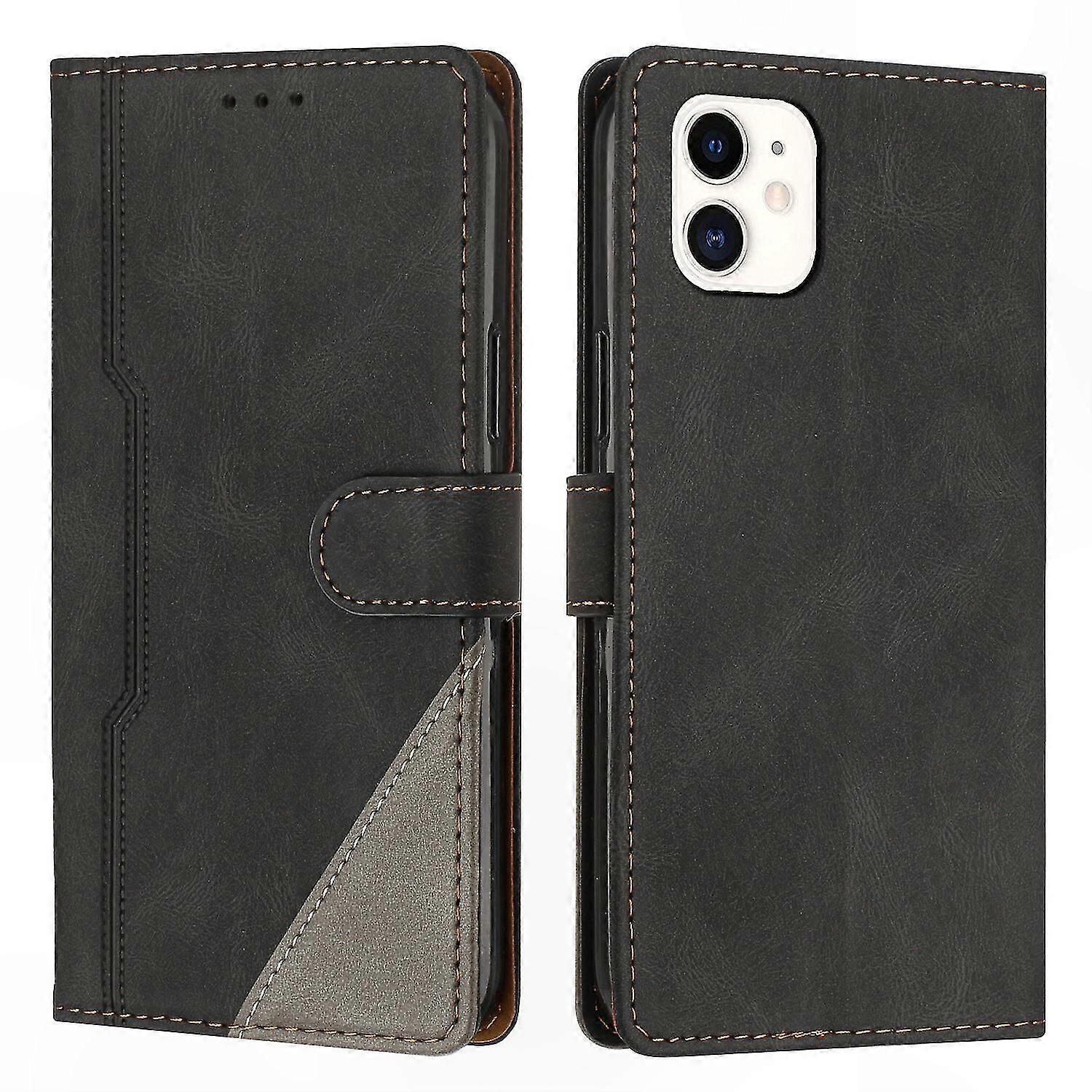 Magnetic Leather Wallet Case with Flip Stand and Clasp Closure Function Cover for Devices