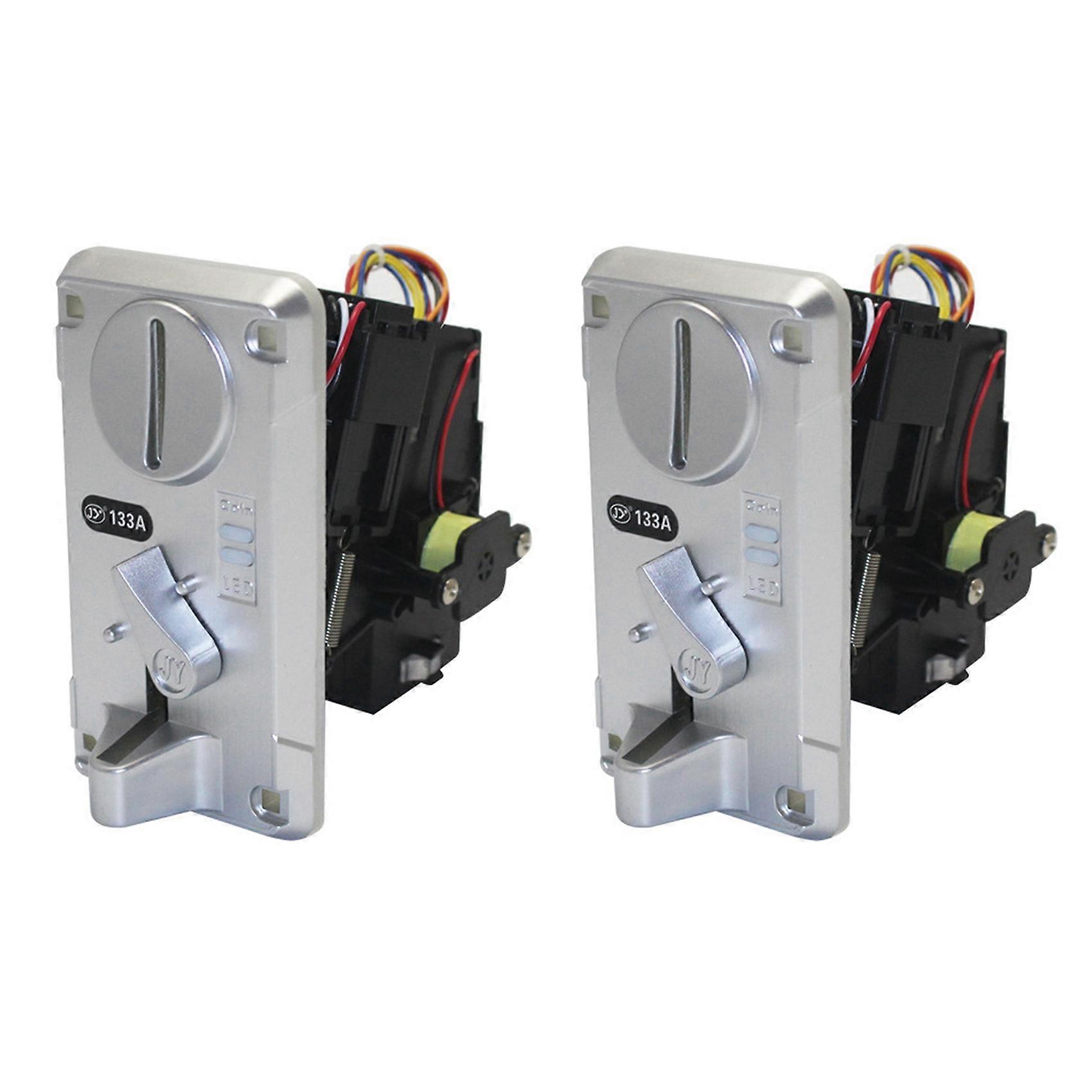 2X Coin Acceptor Coin Pusher JY133A CPU Arcade Coin Selector for Vending Machine Arcade Game Ticket