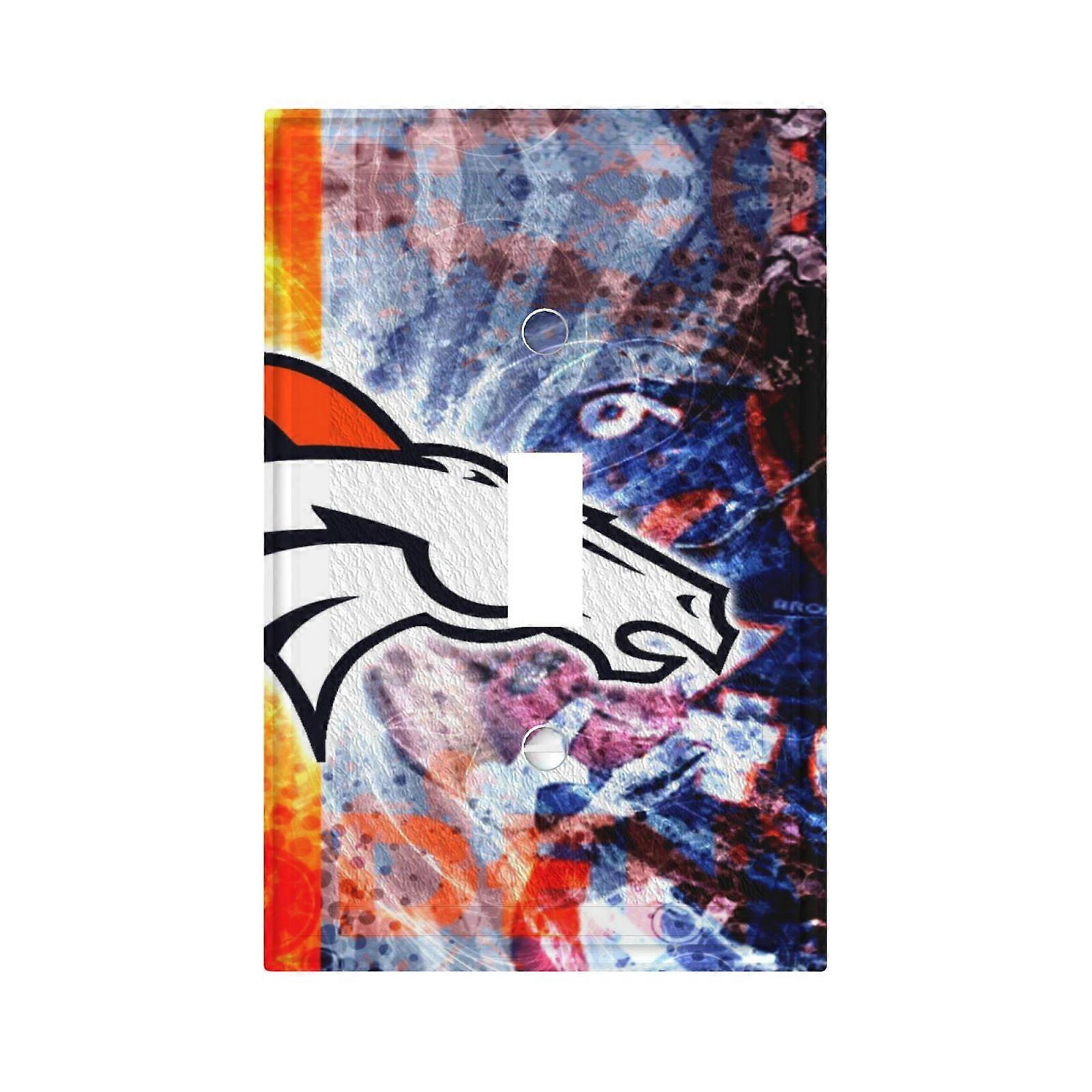 Broncos Switching Lights Single Leather Roman Frame Switch Panel Wall Panel Single Double/Pull Light Switch