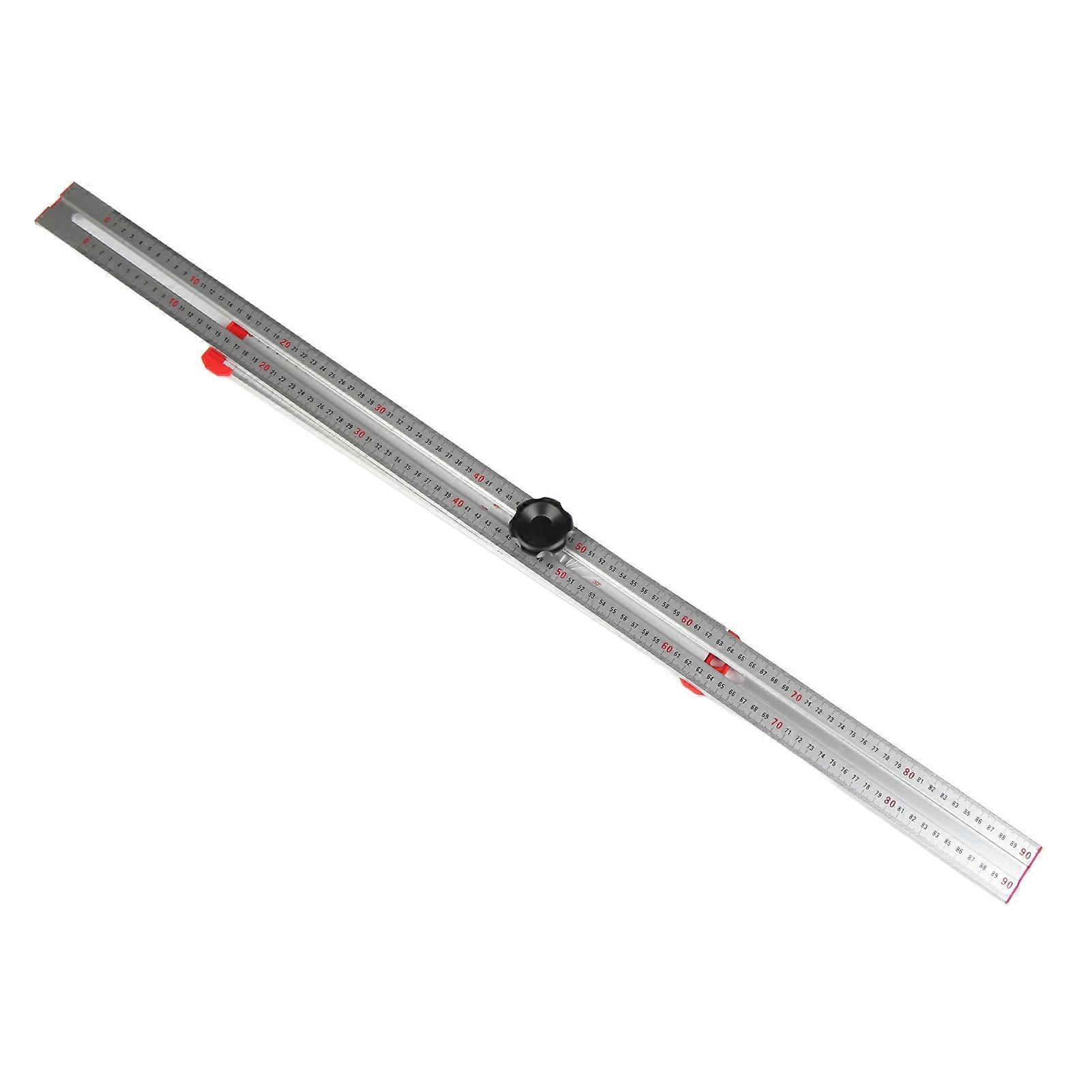 Équerre de menuiserie 2 en 1, règle de traçage d'angle de 0 à 180 degrés, mesure de 90 cm, règle de marquage