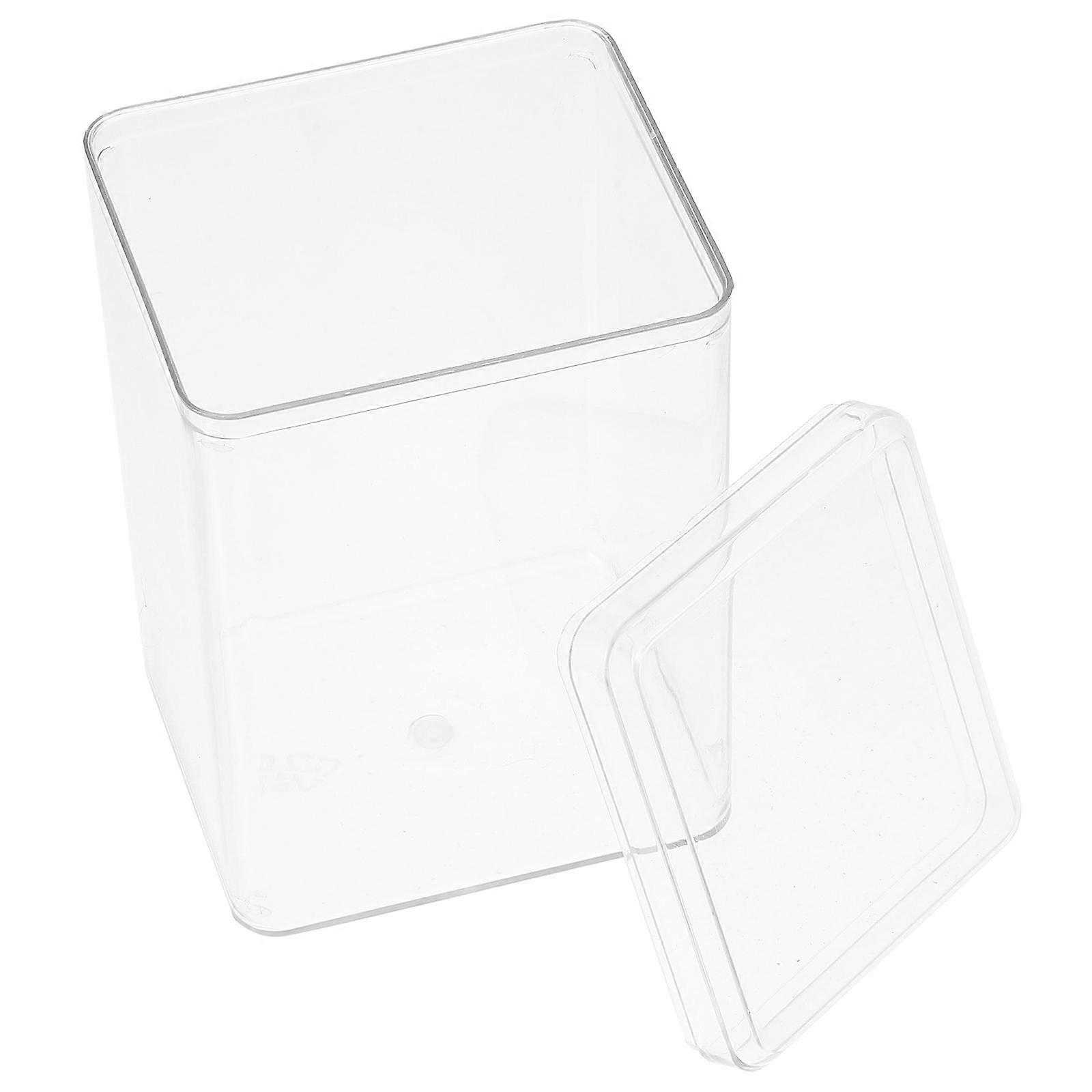 Figurine Model Storage Holder for Display 2Pcs Transparent Clear Box