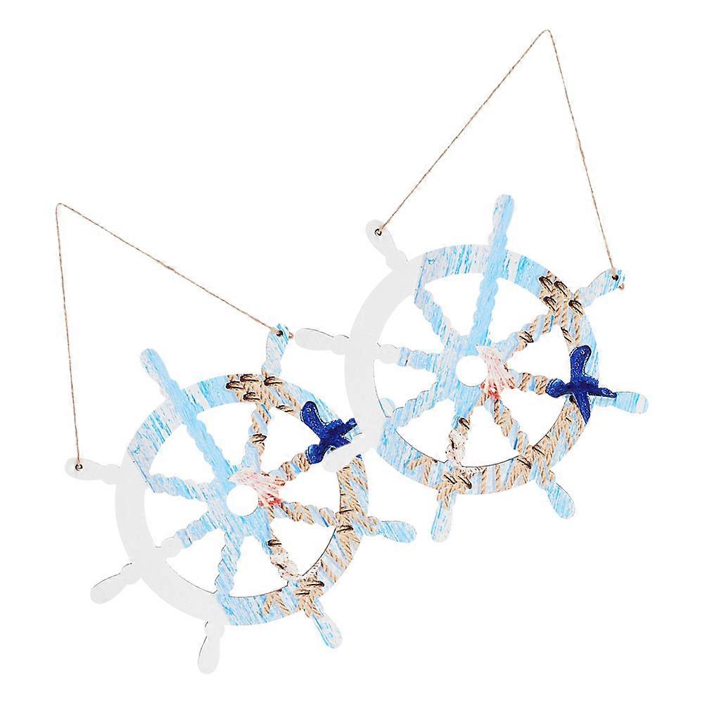 Nautical Wall Decor 2Pcs Assorted Color Lightweight Wood Wall Hanging Decor