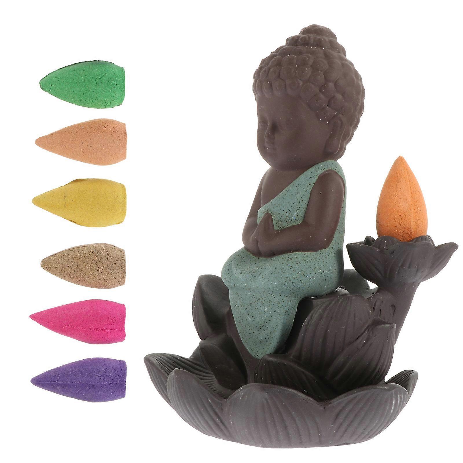 Zen Incense Holder Stylish Home Décor Ideal For Indoor Use In Green Color With Fine Workmanship 2 Sets