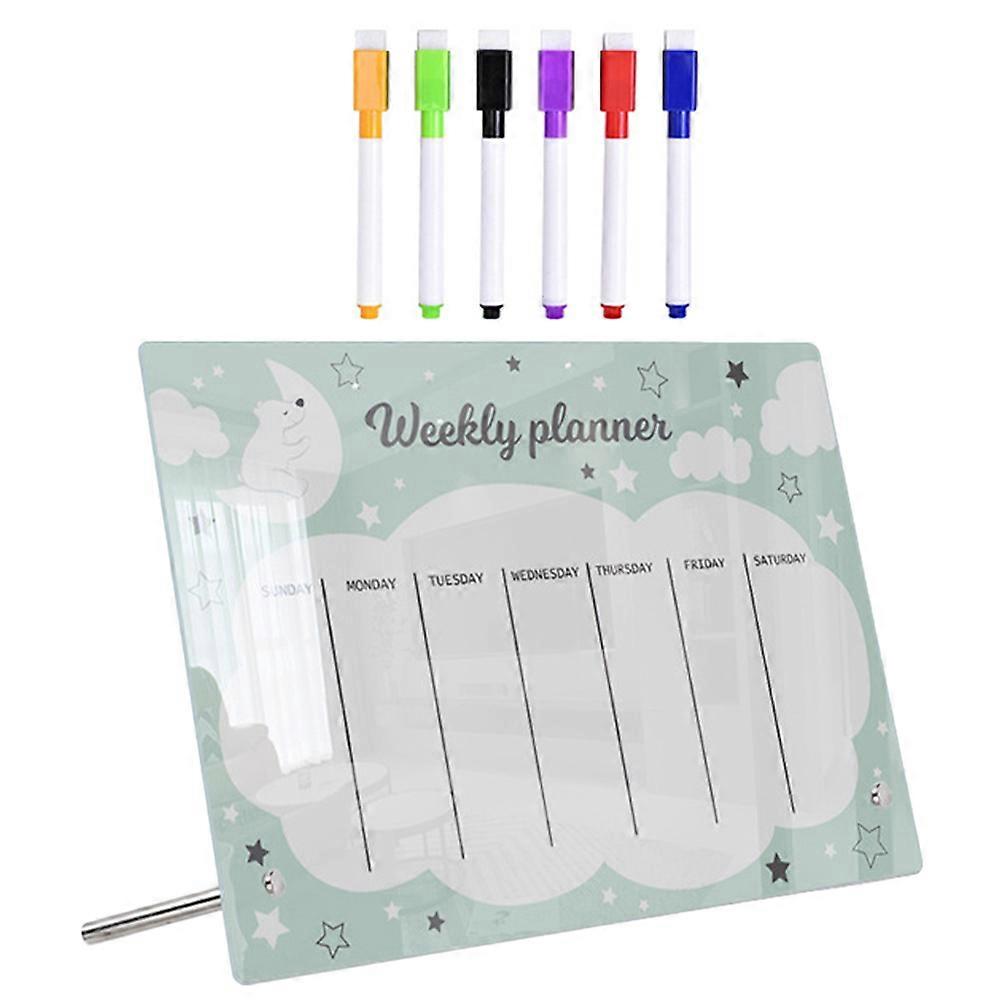 3 Sets Writing Board For Office Work 30x20cm Acrylic Rectangular Scheduling 3Set