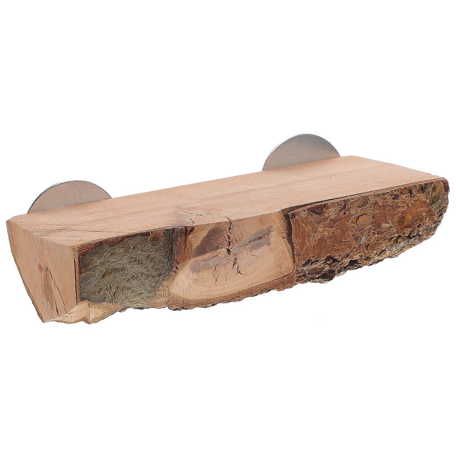 2Pcs Small Pets Jumping Platform Rectangular Hamster Cage Supply Light Brown For Indoor Exercise And Climbing