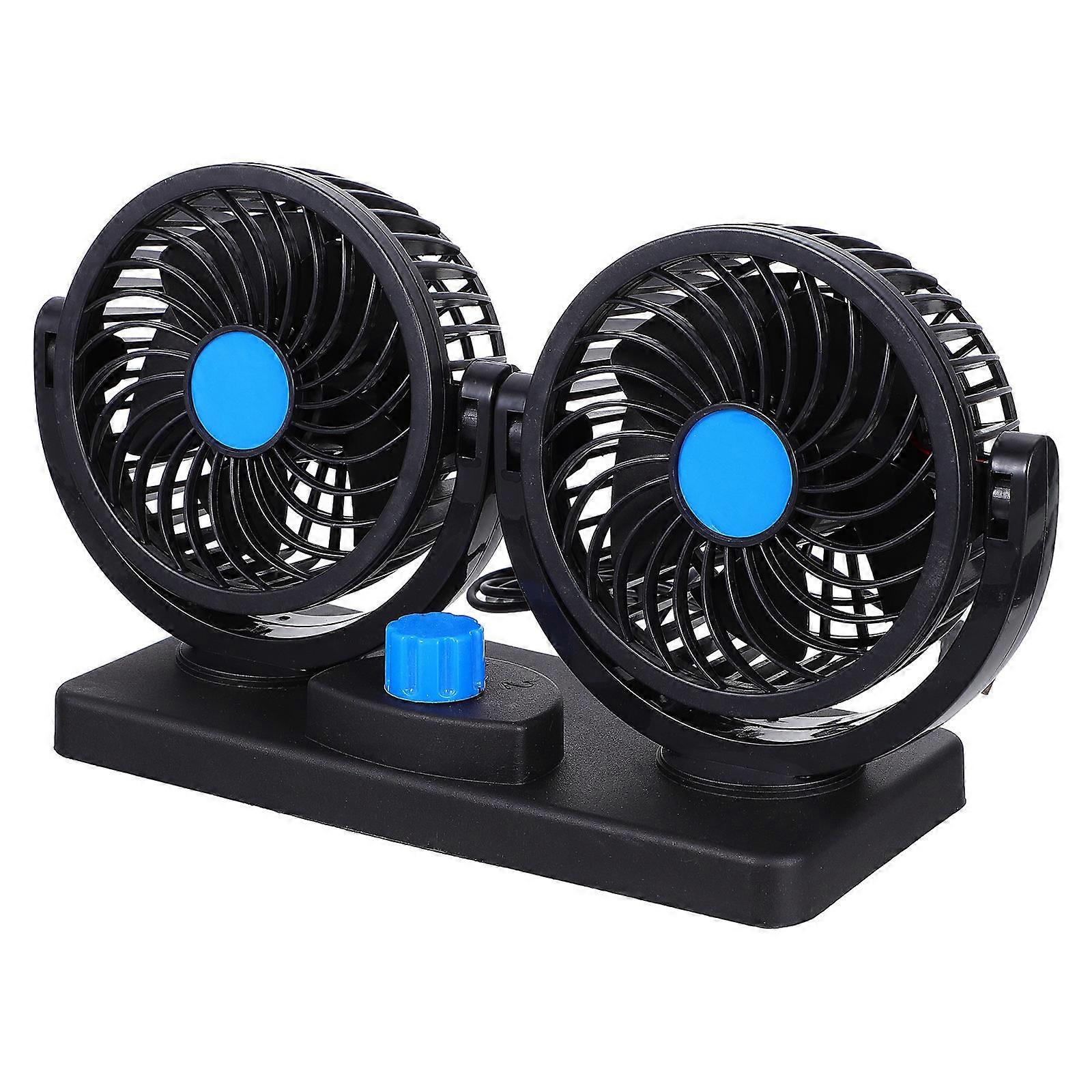 Car USB Fan Double Head Cooling Fan 2Pcs for Vehicles