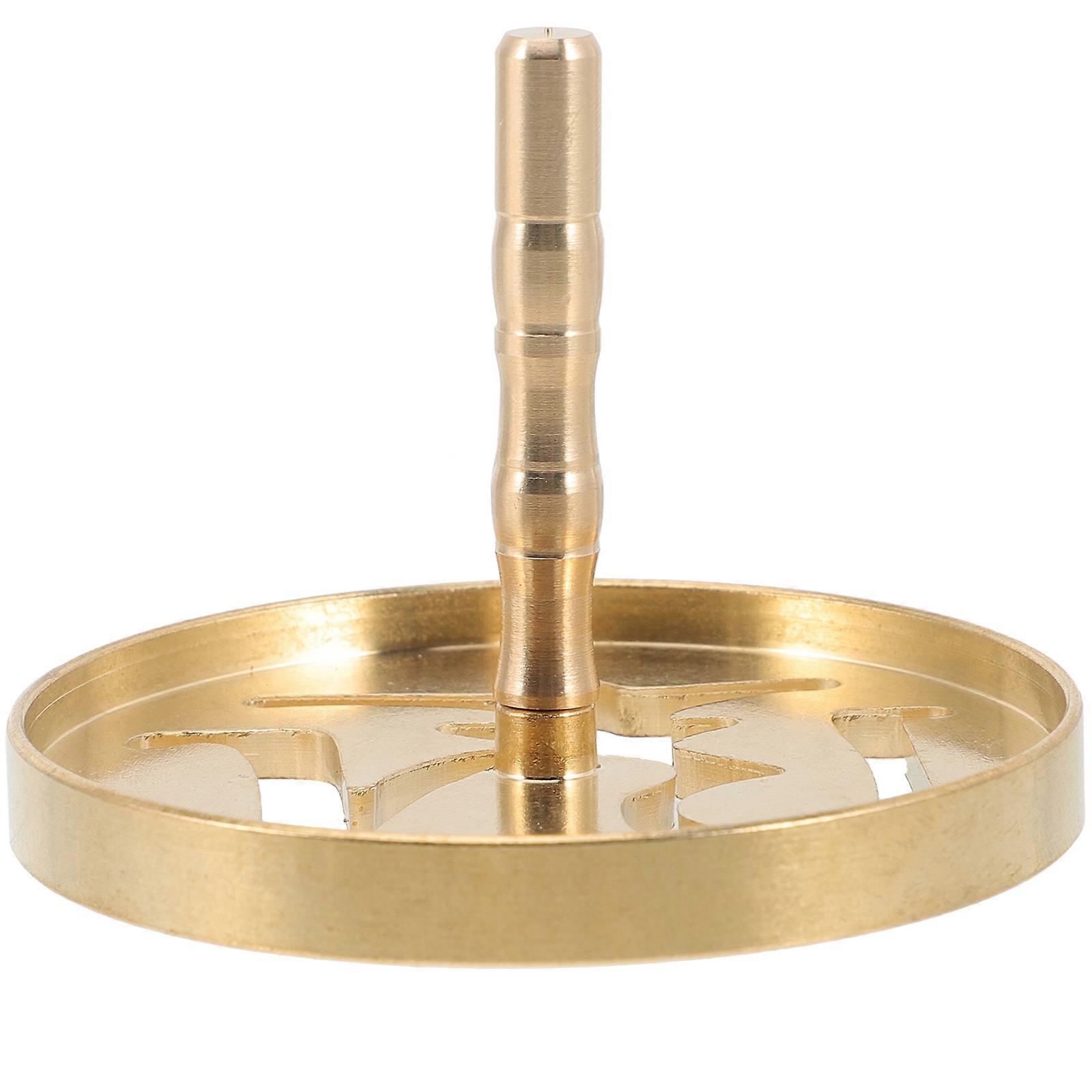 Classical Pattern Brass Incense Press Mold For Long-Term Use In Home Office 2.36X2.36X1.97In 3Pcs