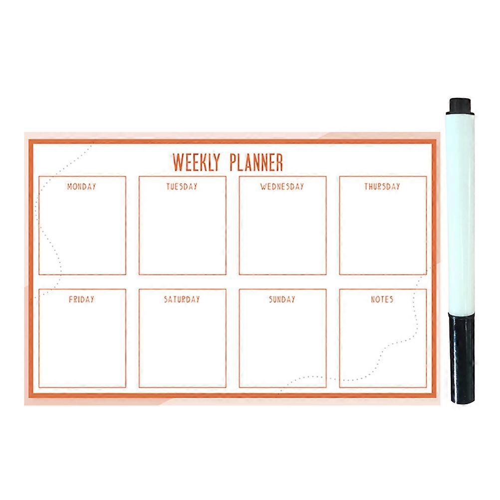 Weekly Calendar Whiteboard For Kids Room 3Pcs Doodling Reusable Rectangular Assorted Color Great For Home Study