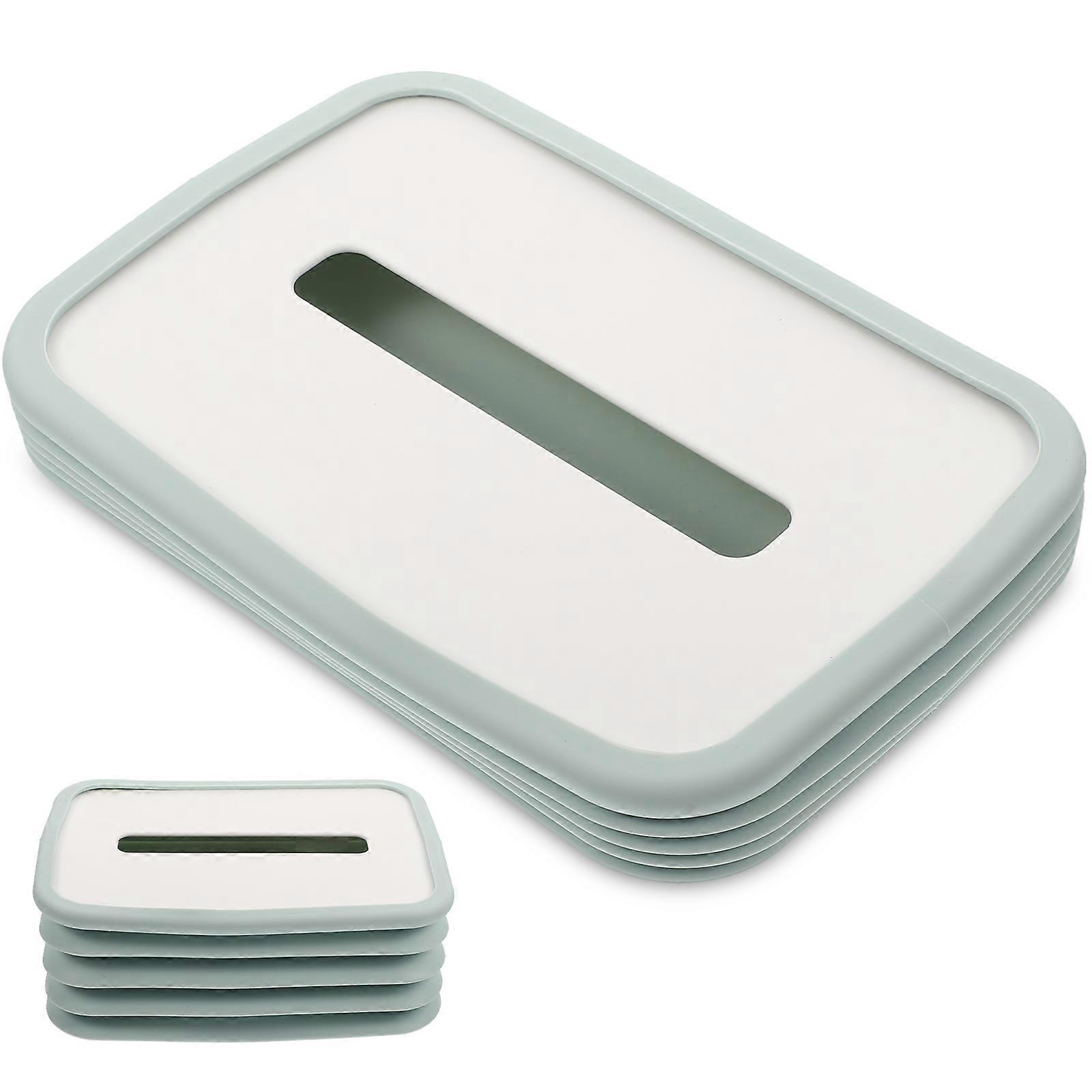 Rectangular Tissue Storage Box 3Pcs Washable Silicone Napkin Holder For Home Office Décor