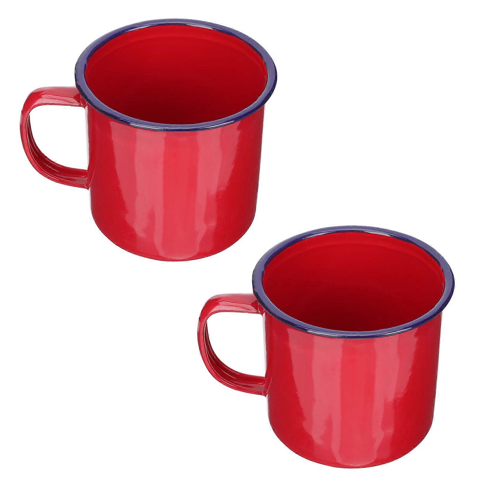 Creative Retro Enamel Mug for Tea Drinking with 8Pcs Water Cups