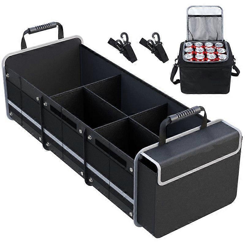 Waterproof Trunk Organizer with Insulated Leakproof Cooler Bag