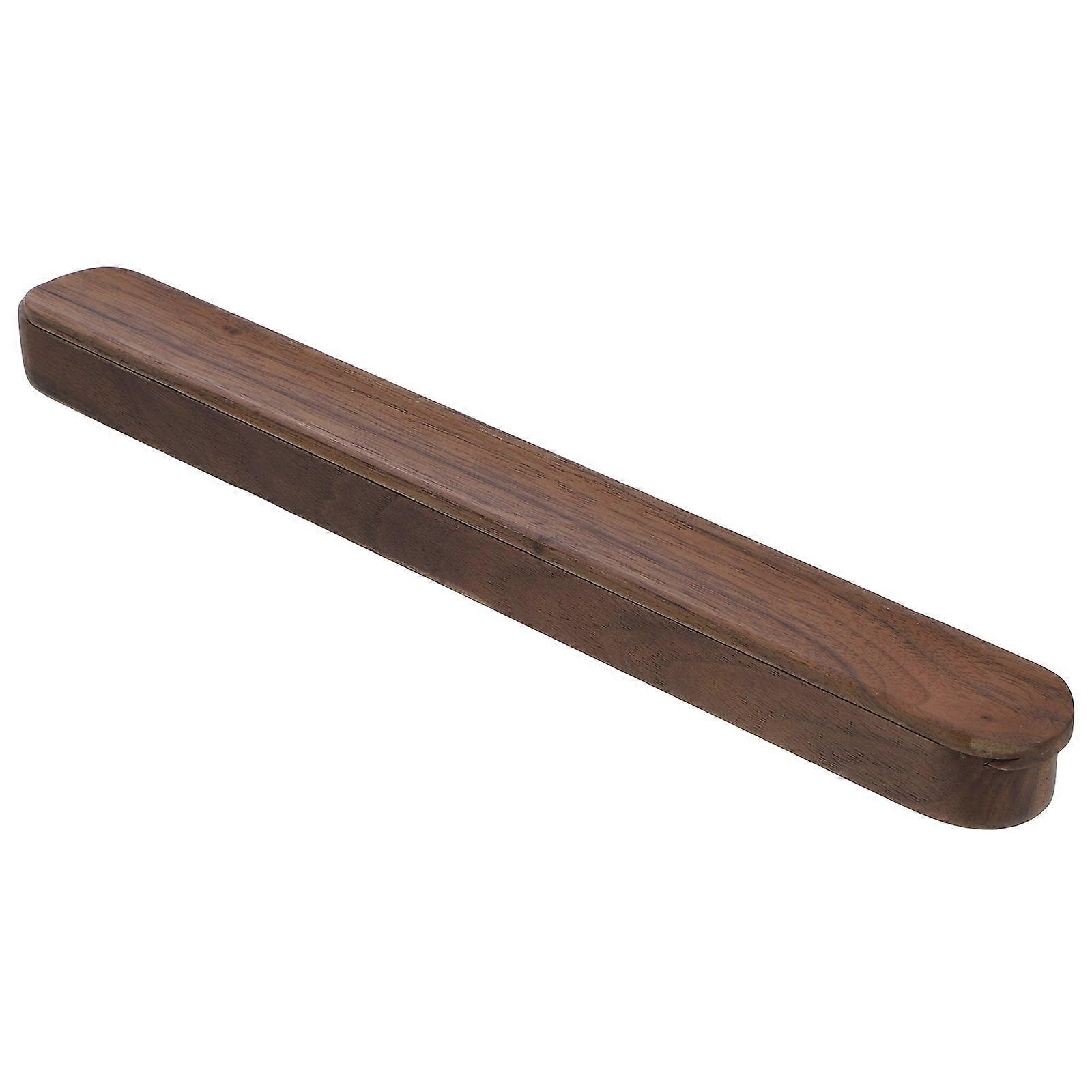 Chopsticks Box For Travel And Dining, Wooden Chopsticks Holder For General Public, Rectangular Dark Brown Storage Container For 5Pcs