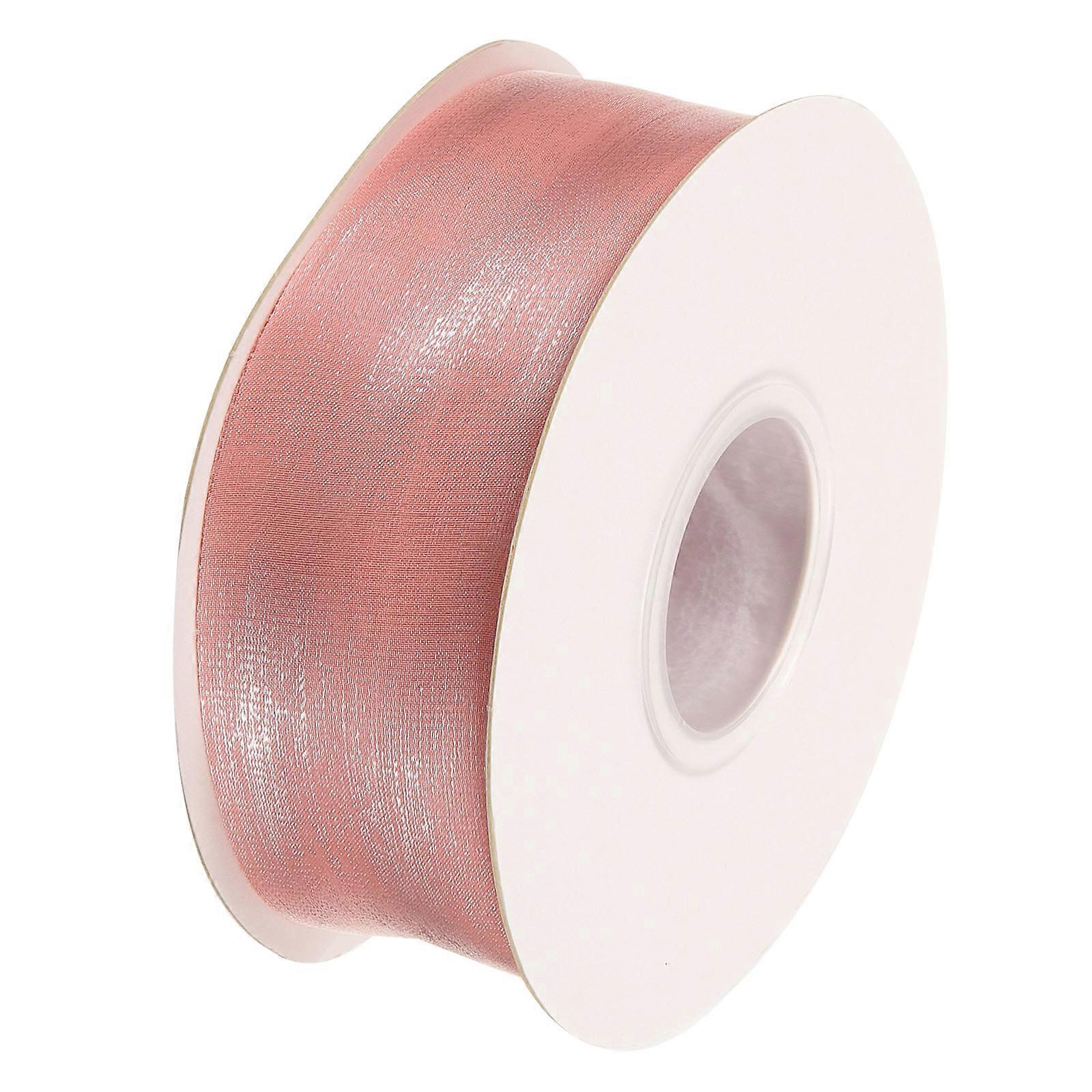 Present Ribbon Silk Pink Cuttable Ribbon for Gift Wrapping 5 Rolls