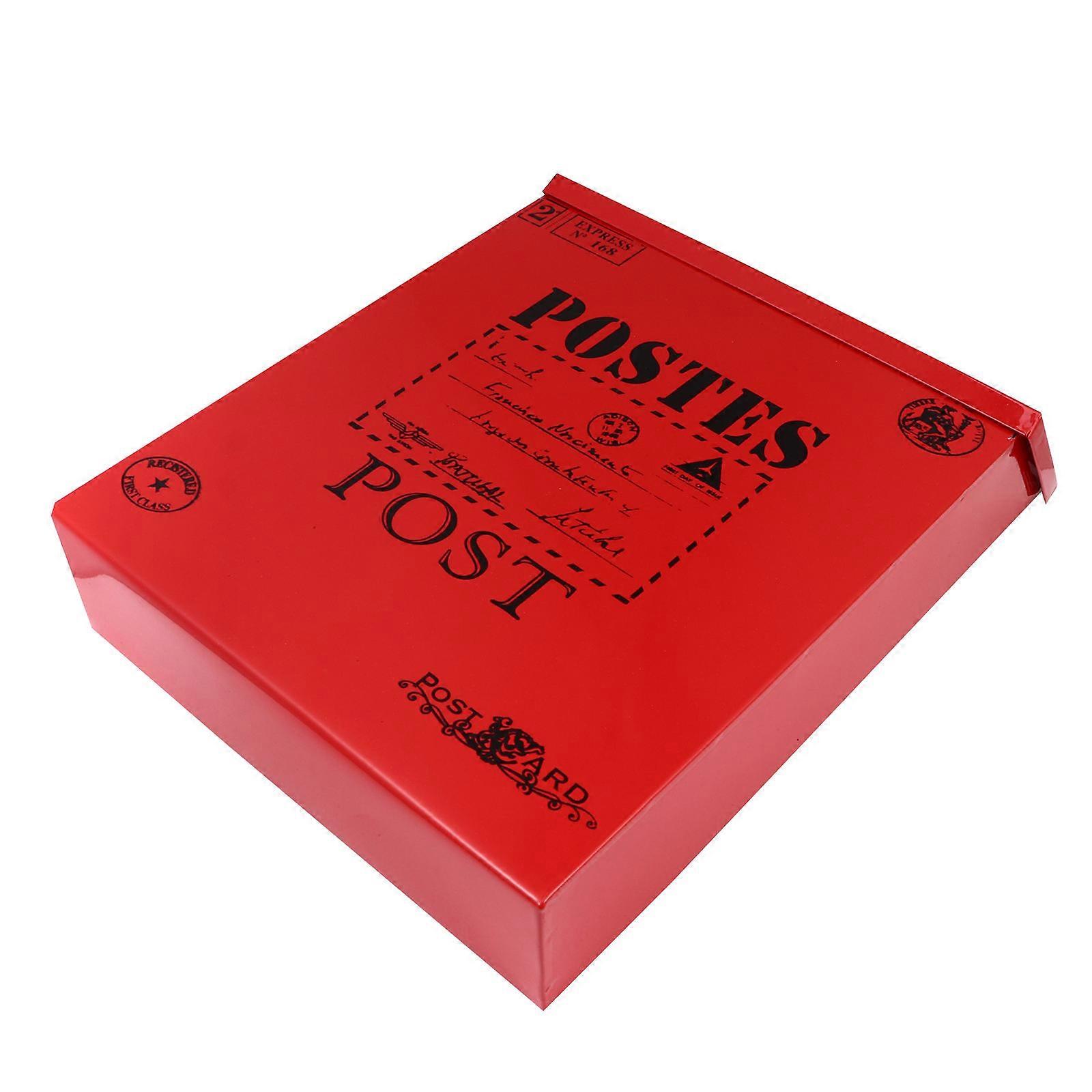 Retro vas postaláda piros dekorációhoz 1 db multifunkcionális, tartós postaláda