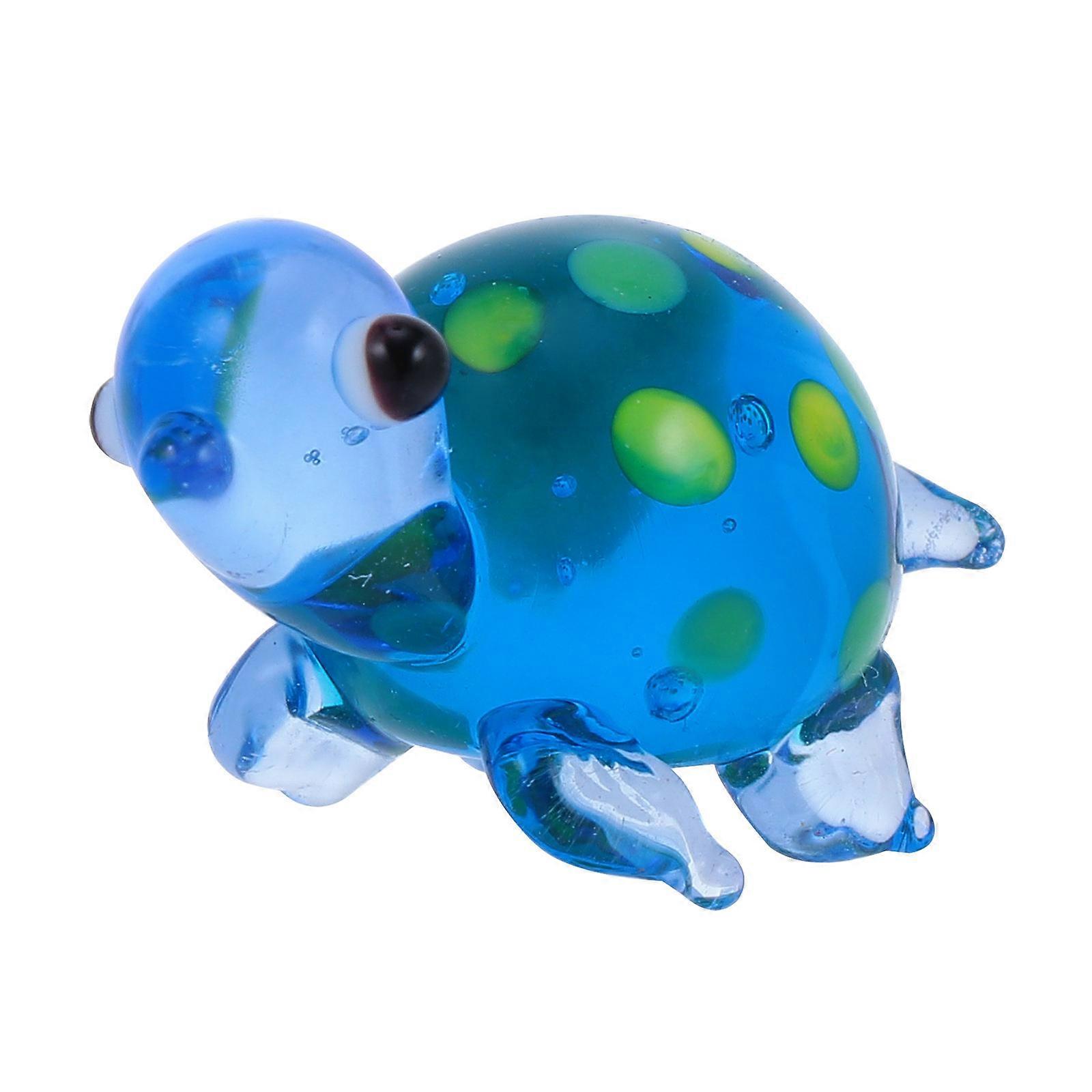 Handmade Mini Sea Turtle Glass Turtle Micro Landscape for Decoration 3Pcs