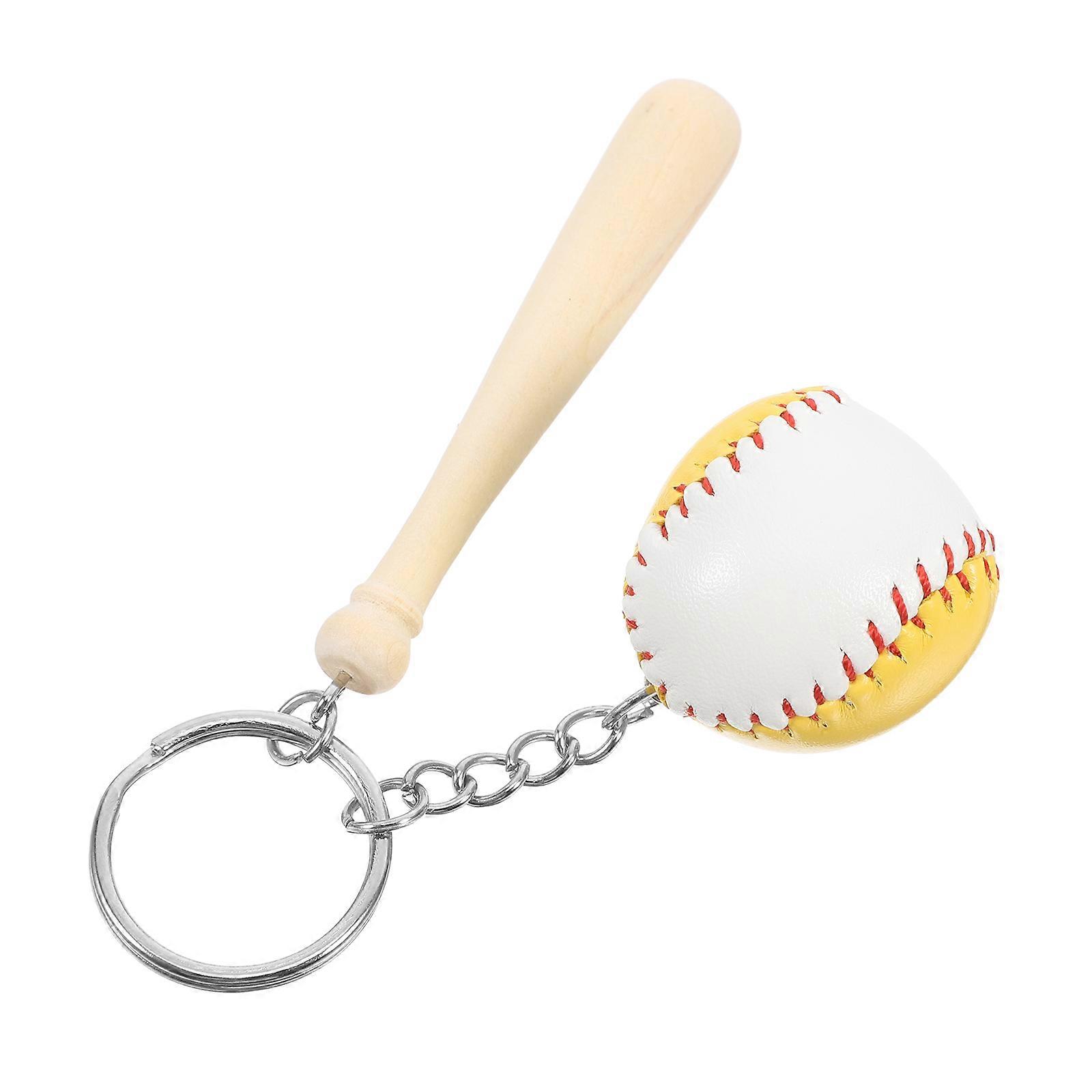 Baseball Keychain Pendant for Key Holding with Multi Material Build