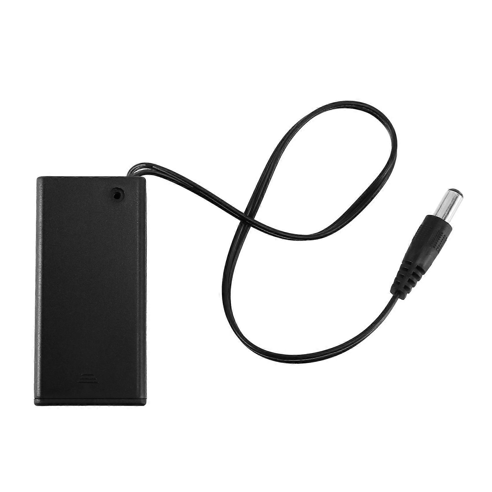 Battery Holder Box Case Wire Lead ON/OFF Switch Cover + 2.1mm Plug