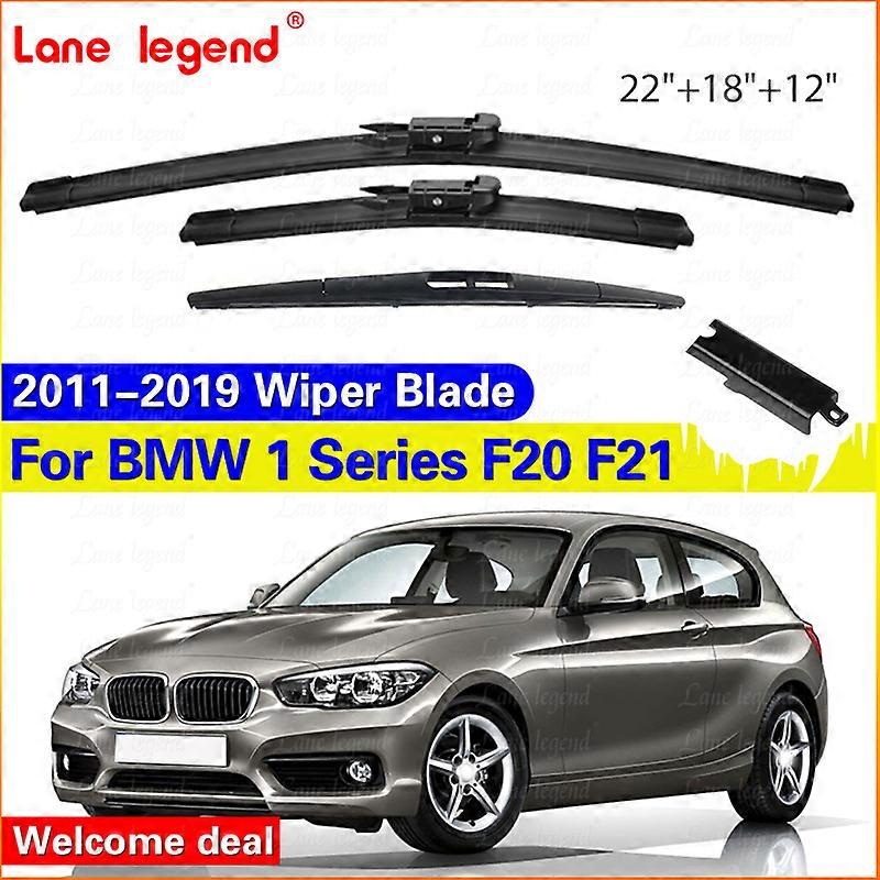 Applies to Wiper LHD Front & Rear Wiper Blades Set For BMW 1 Series F20 F21 2011 - 2019 Windshield Windscreen Window Rain Brushes 22"18"12"
