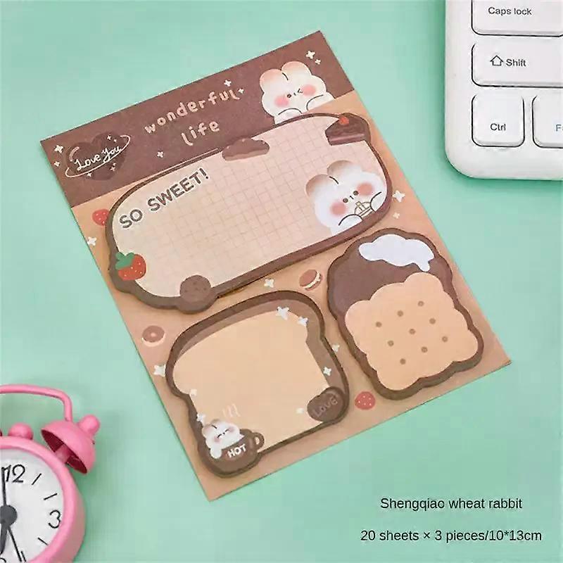 60sheets Sticky Notes Cute Cartoon Colorful Memo Pad Ins Kawaii Stationery Posted Tabs Its Memo Message Paper School Supplies
