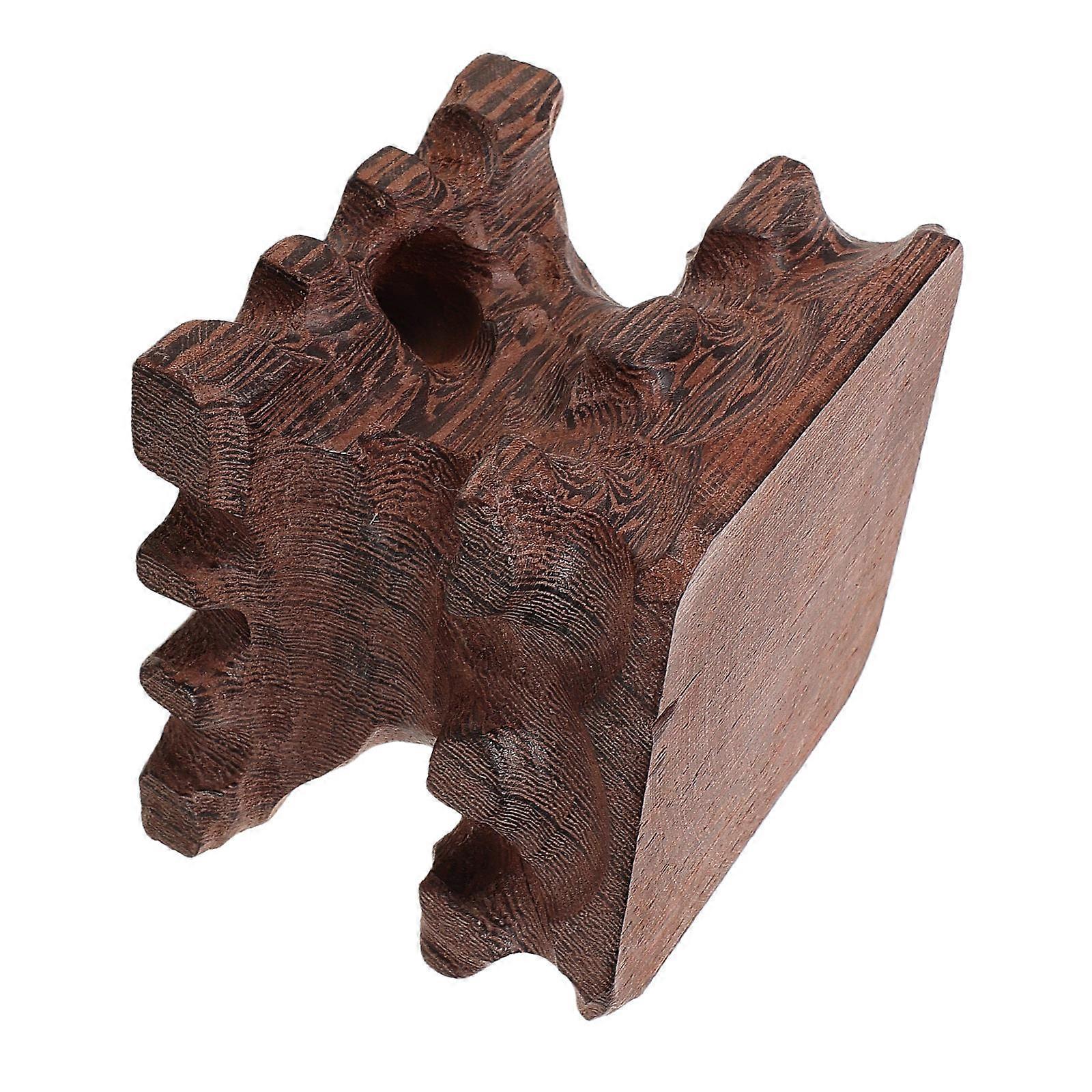 Square Wood Flower Pot Stand for Display 3Pcs Coffee Solid Wood Plant Riser