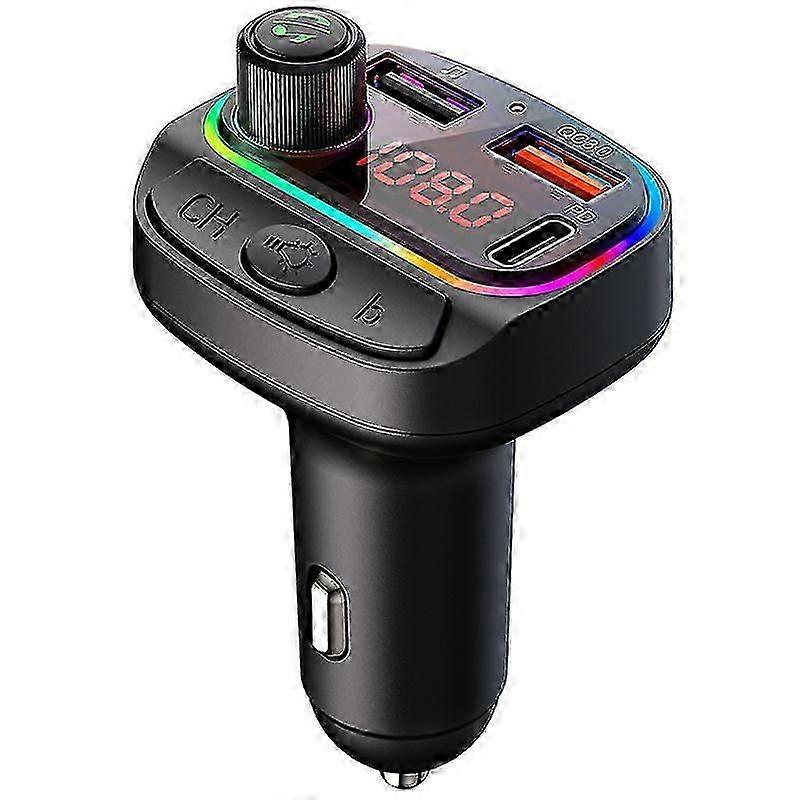 Car Fm Transmitter Car Bluetooth Adapter Mp3 Music Player With Led Backlight