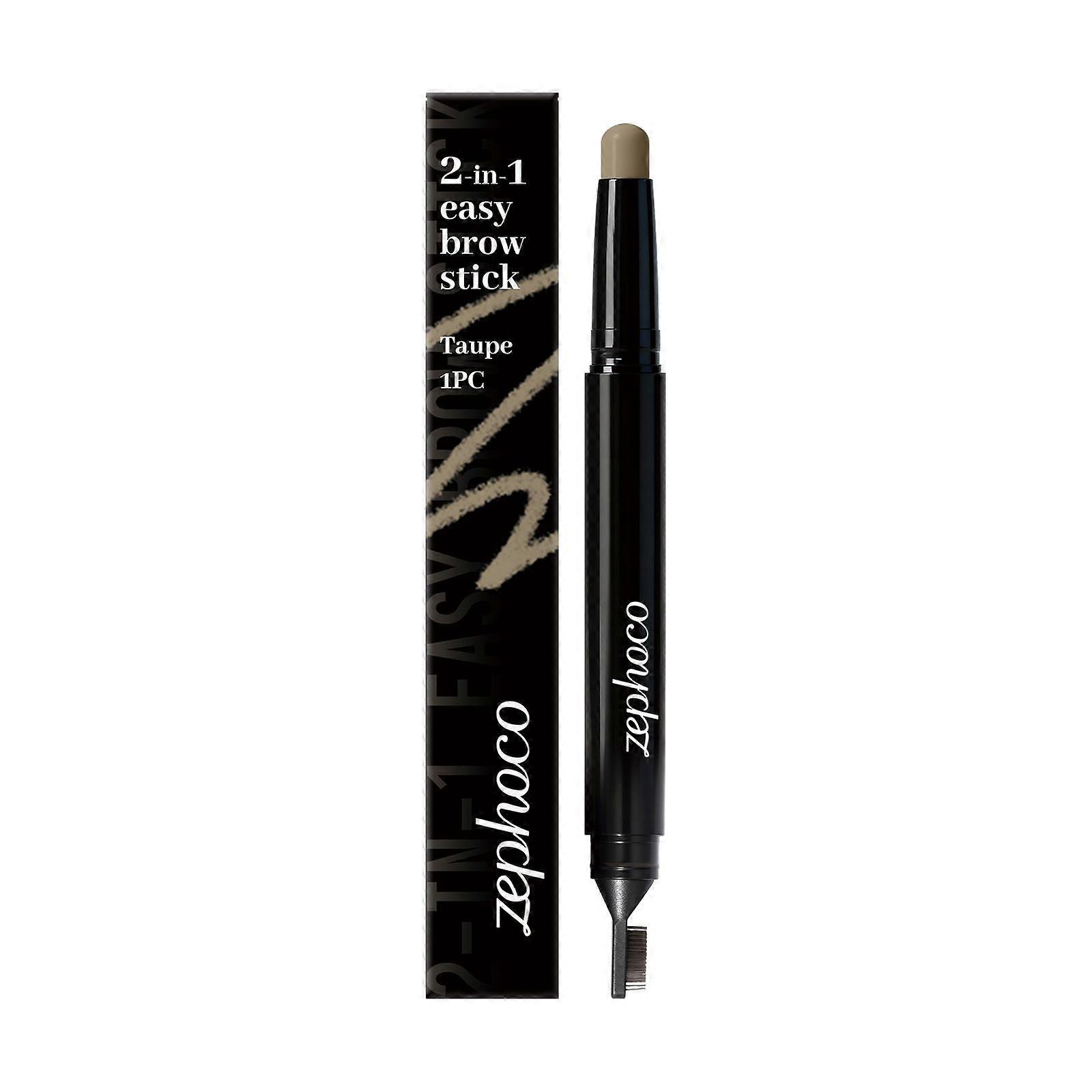 2-in-1 Eyebrow Pencil with Brush - Long-Wearing Taupe Eyebrow Makeup for Natural Definition, Smudge-Proof Hold & Easy Application