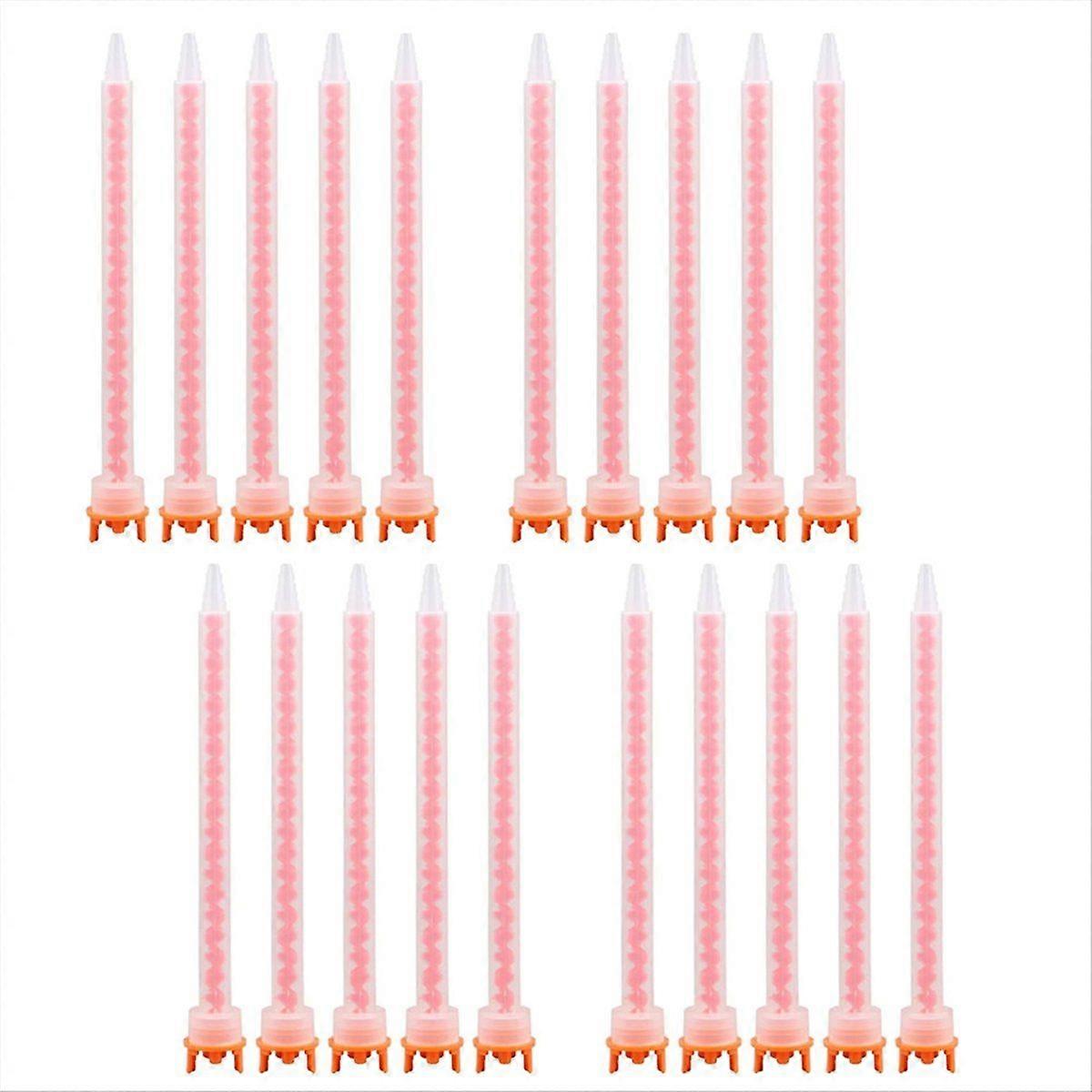 20pcs Epoxy Mixing Nozzle Static Mixing Nozzle MFHX08-18T Adhesive Cartridges Tip Mixer Nozzles (4:1/10:1 Ratio)