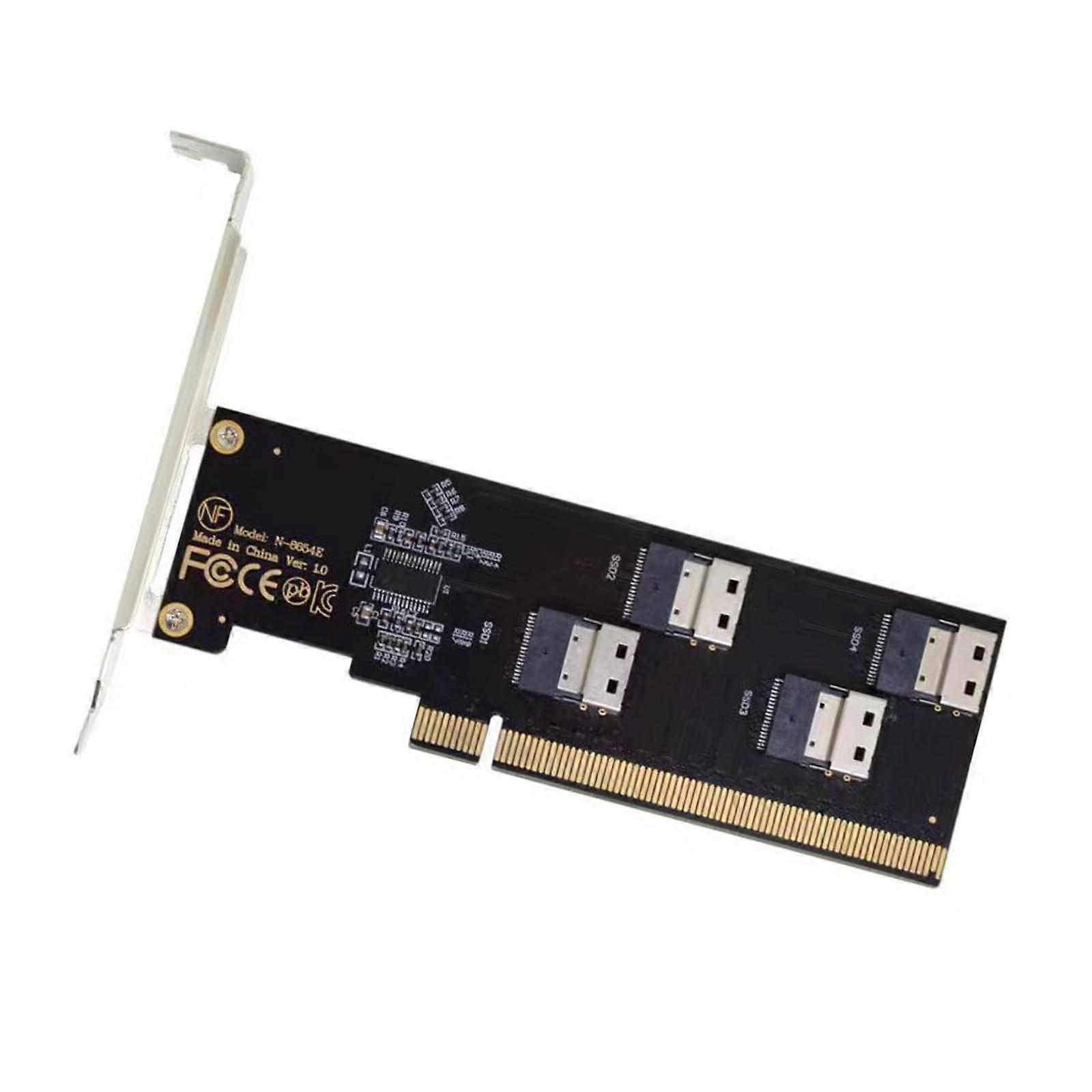 PCIe X16 To SFF8654 4i 8i Adapter Card Half Height Internal SAS Expansion For PC